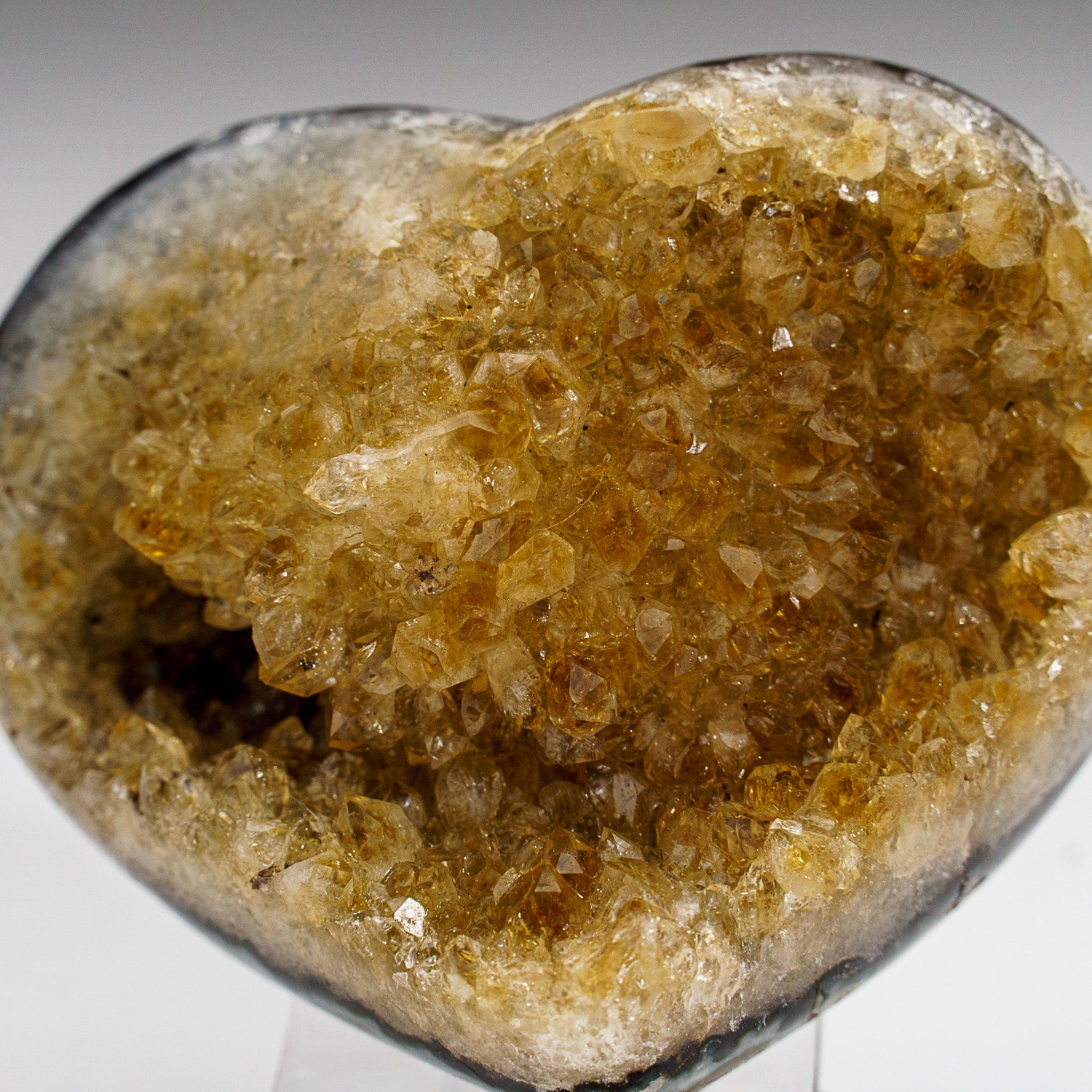 Citrine Crystal Cluster Heart from Uruguay (130 grams)