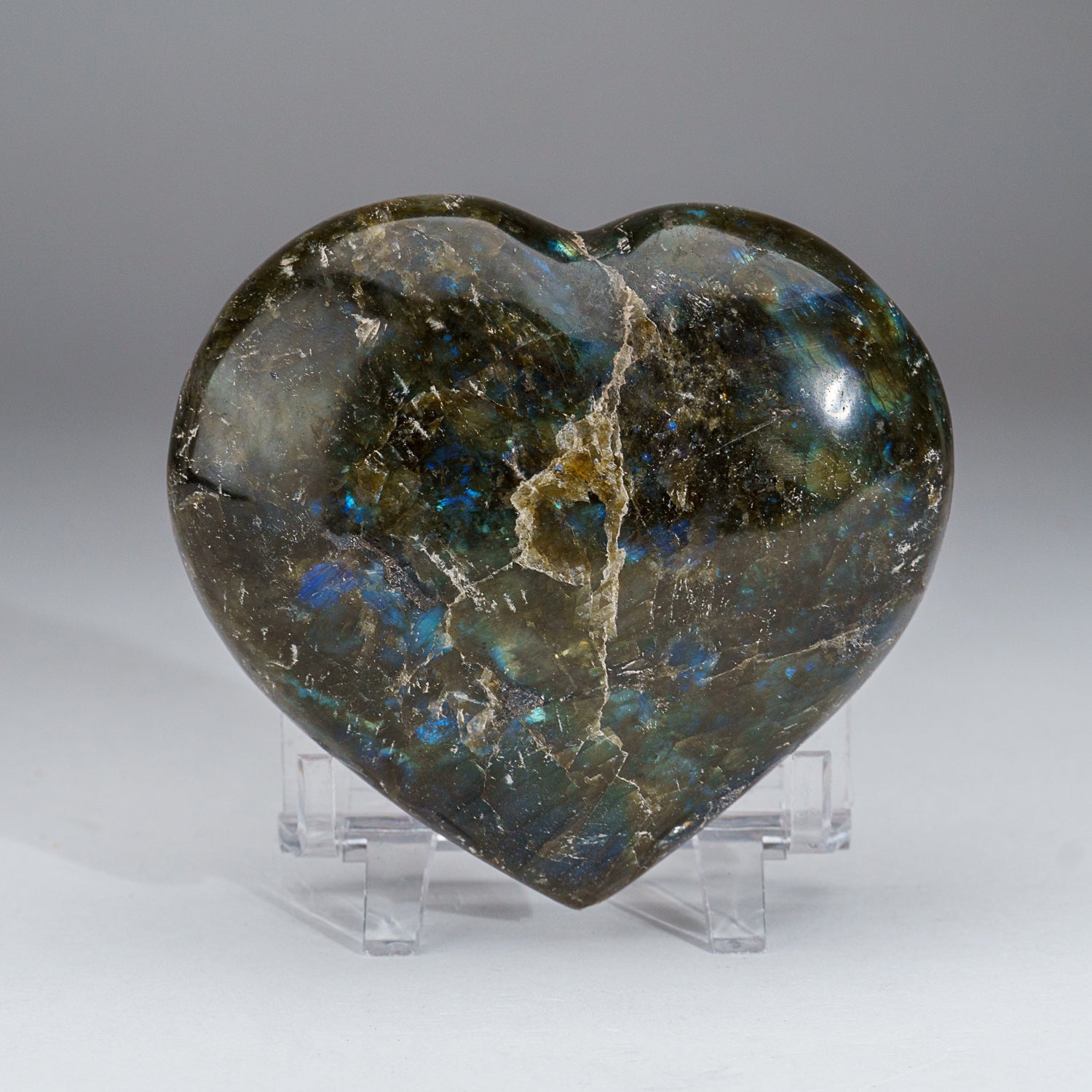 Genuine Polished Labradorite Heart (1.2 lbs)