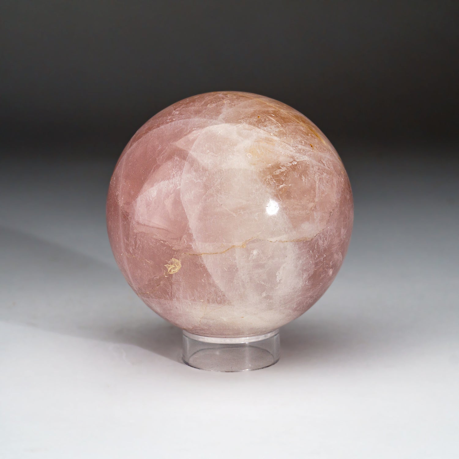 Polished Rose Quartz Sphere from Madagascar (1.4 lbs)