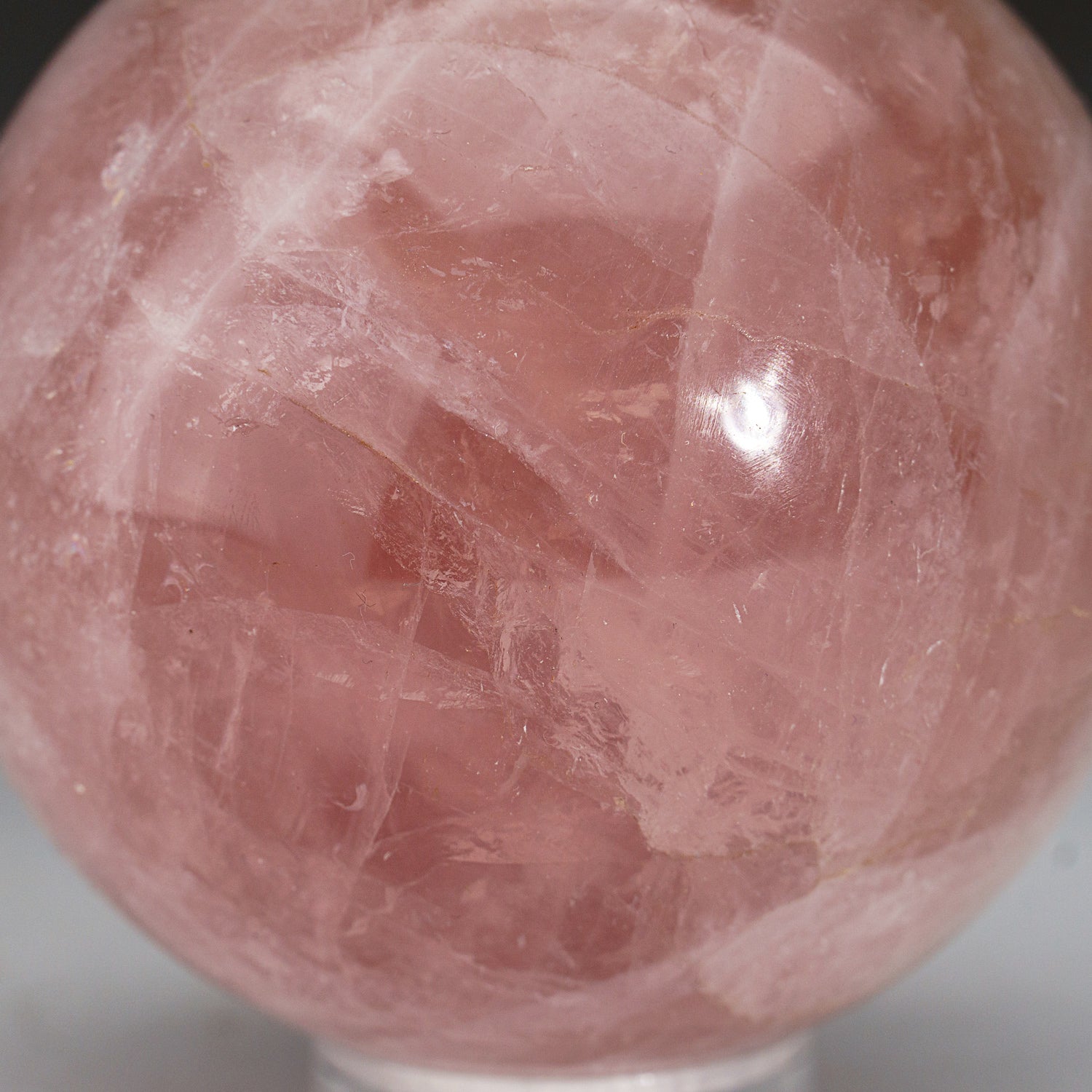 Polished Rose Quartz Sphere from Madagascar (1.4 lbs)