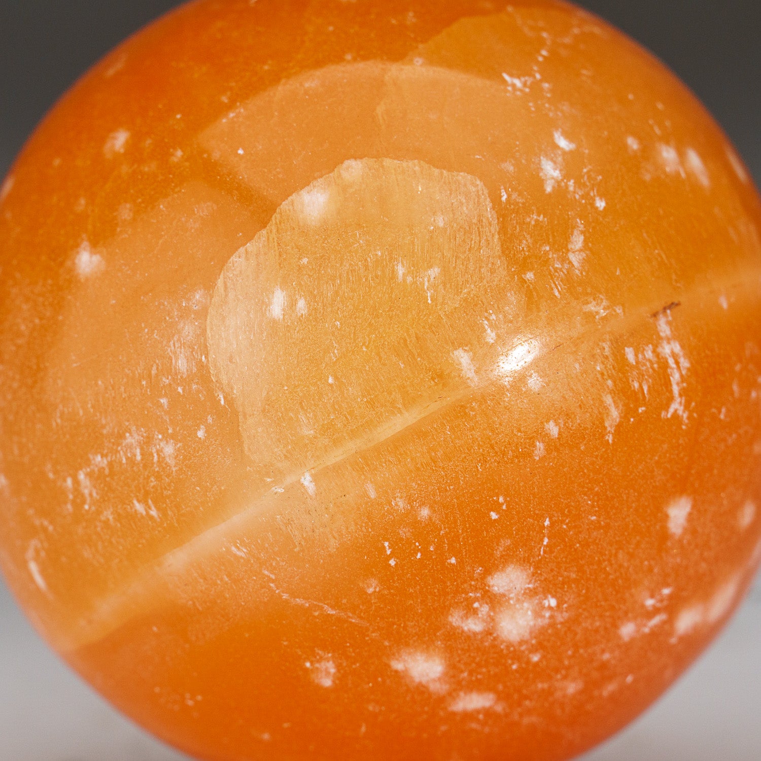 Genuine Natural Orange Calcite Crystal Sphere from Mexico