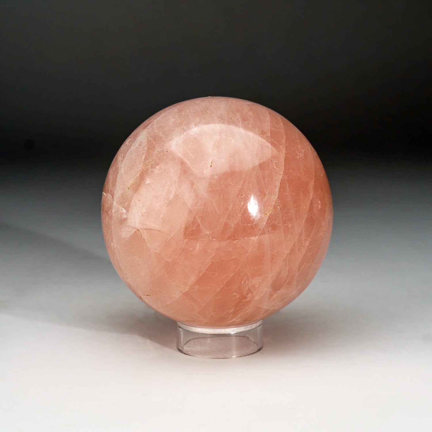Polished Rose Quartz Sphere from Madagascar (1.7 lbs)