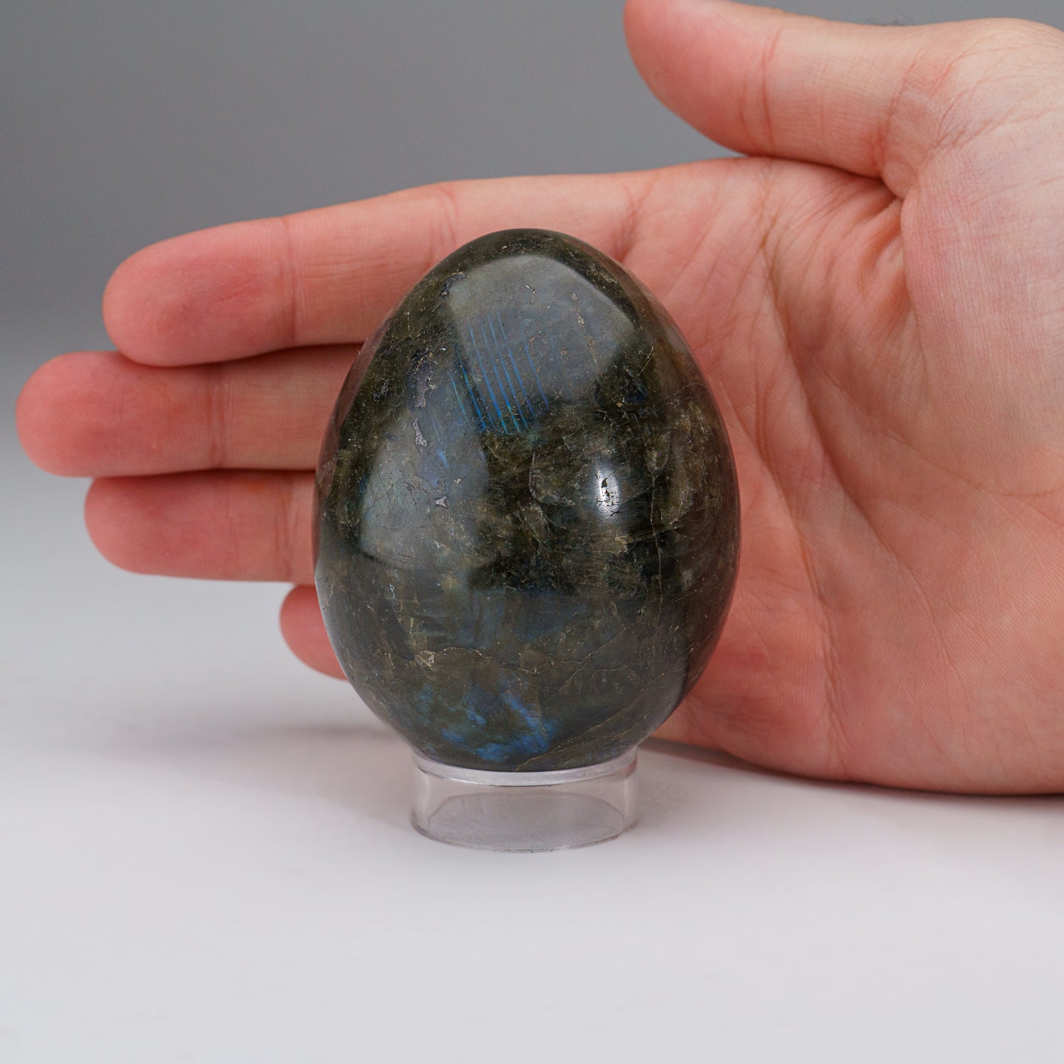 Polished Labradorite Egg from Madagascar (357.7 grams)