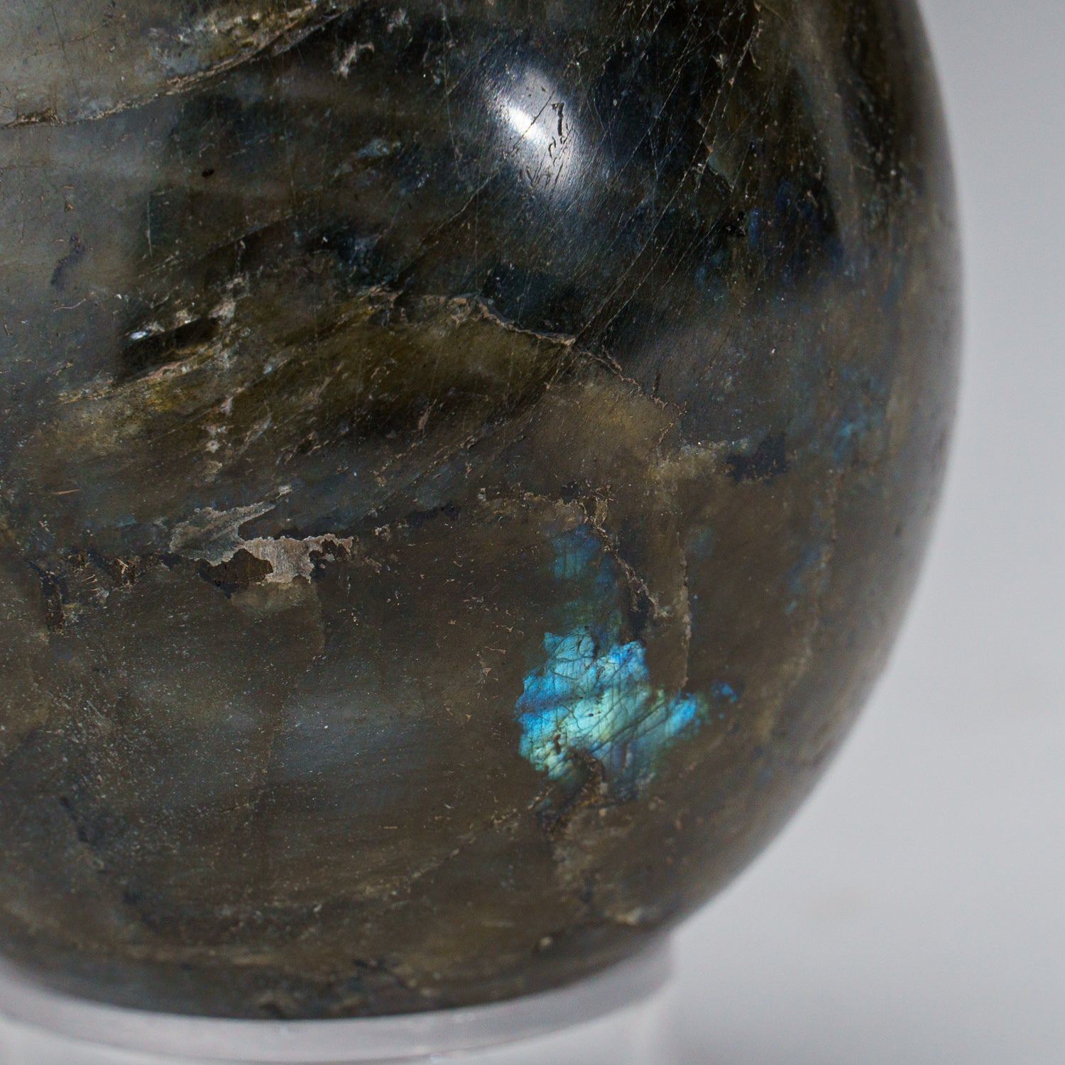 Polished Labradorite Egg from Madagascar (345 grams)