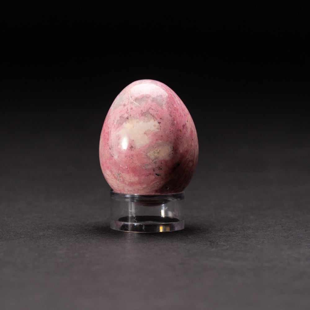 Polished Rhodonite Small Egg from Peru (83.6 grams)