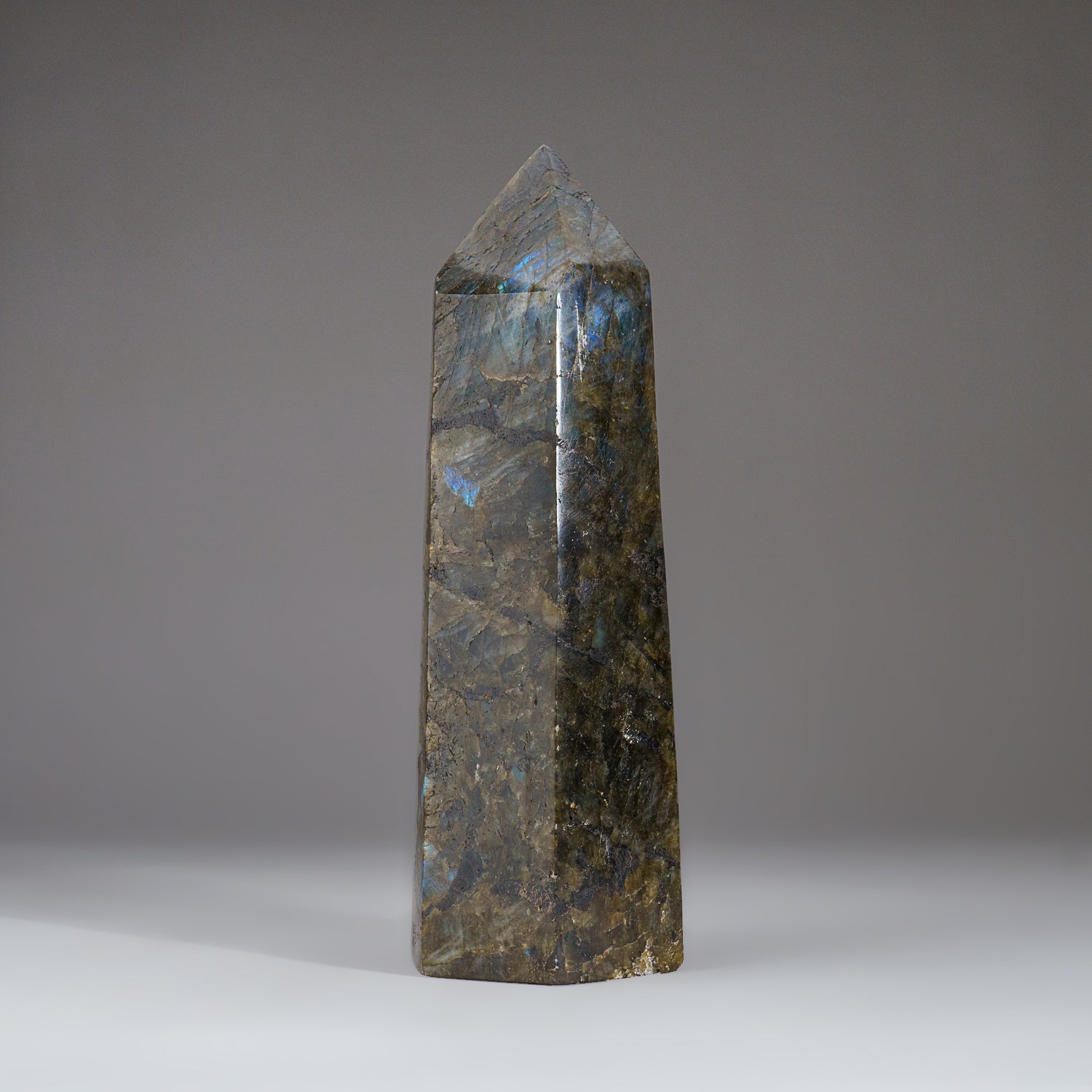 Polished Labradorite Obelisk from Madagascar (4.9 lbs)