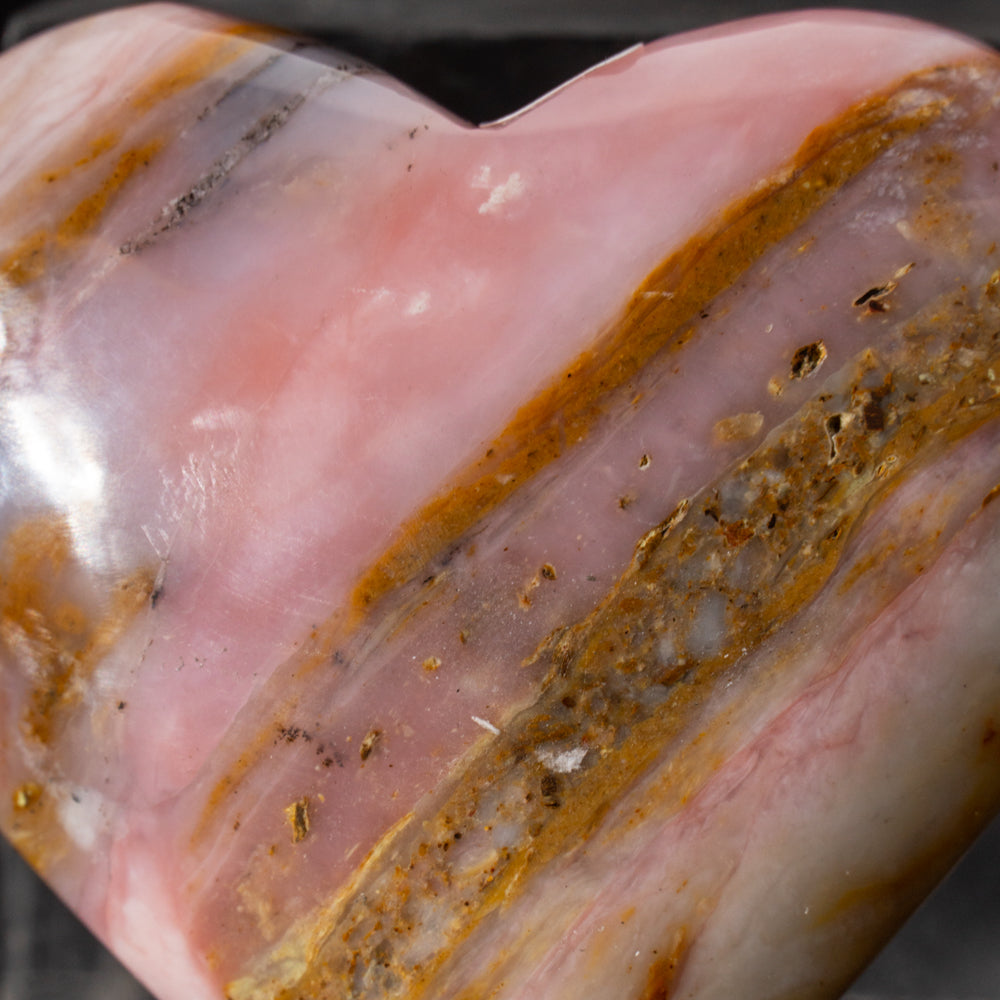 Polished Pink Opal Heart from Peru (77.4 grams)