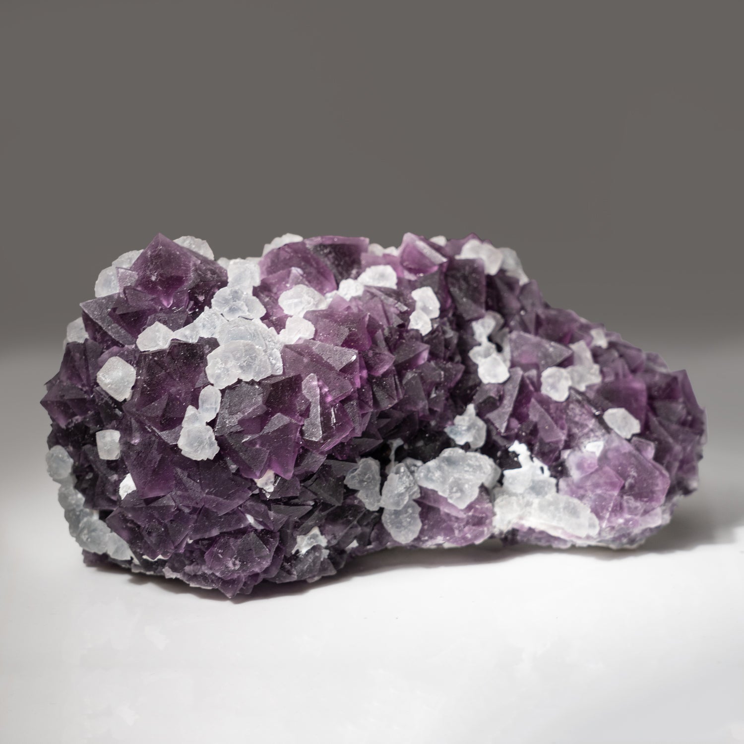 Purple Fluorite with Quartz From De'an mine, Wushan, De'an Co., Jiujiang, Jiangxi, China