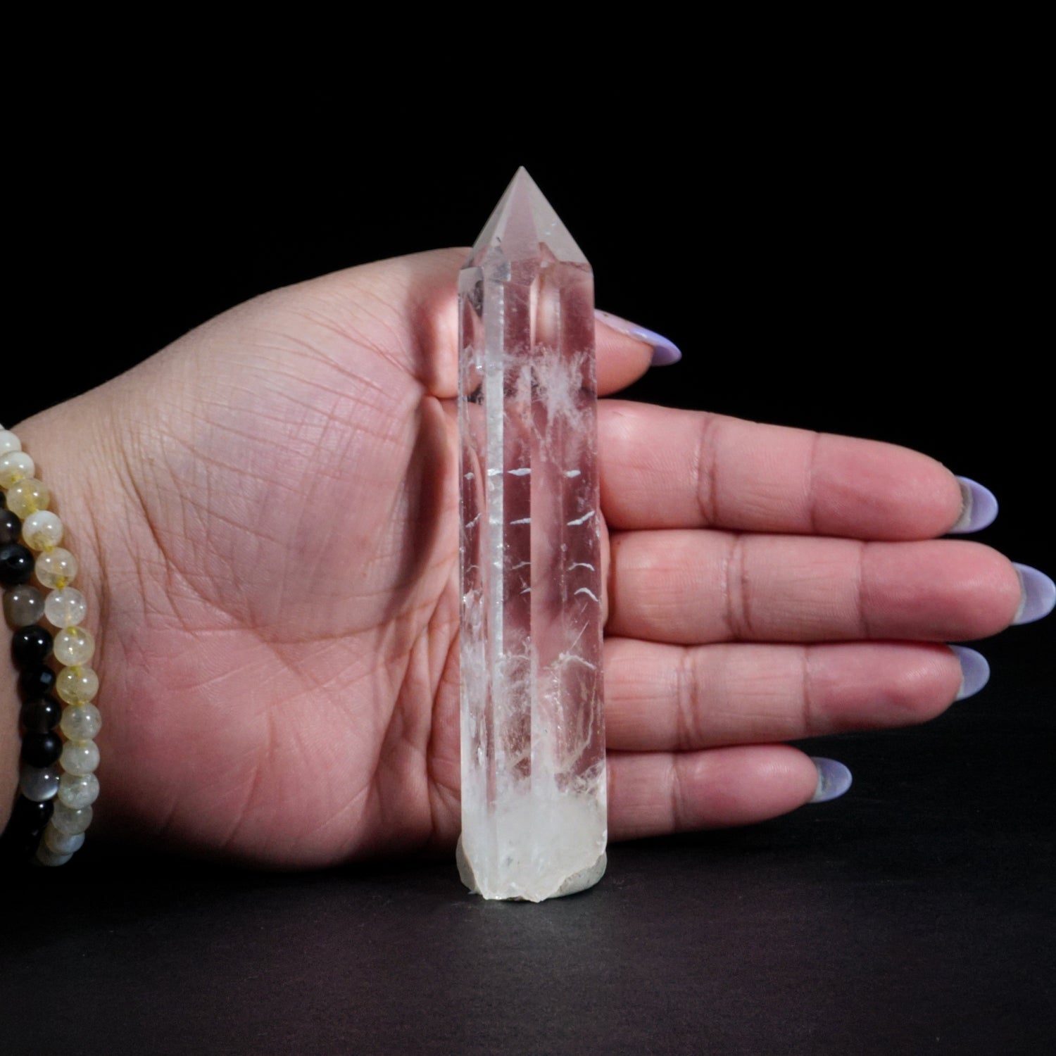 Optical Gem Quartz Crystal Point from Brazil (95.8 grams)