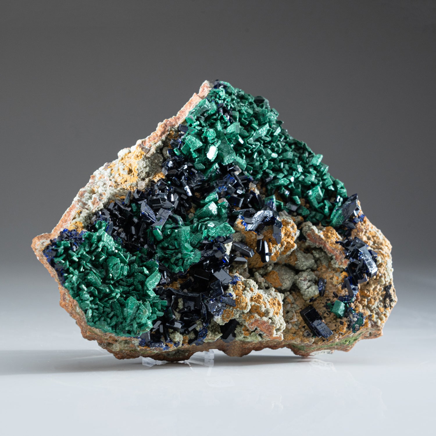 Azurite and Malachite from Tsumeb Mine, Otavi-Bergland District, Oshikoto, Namibia