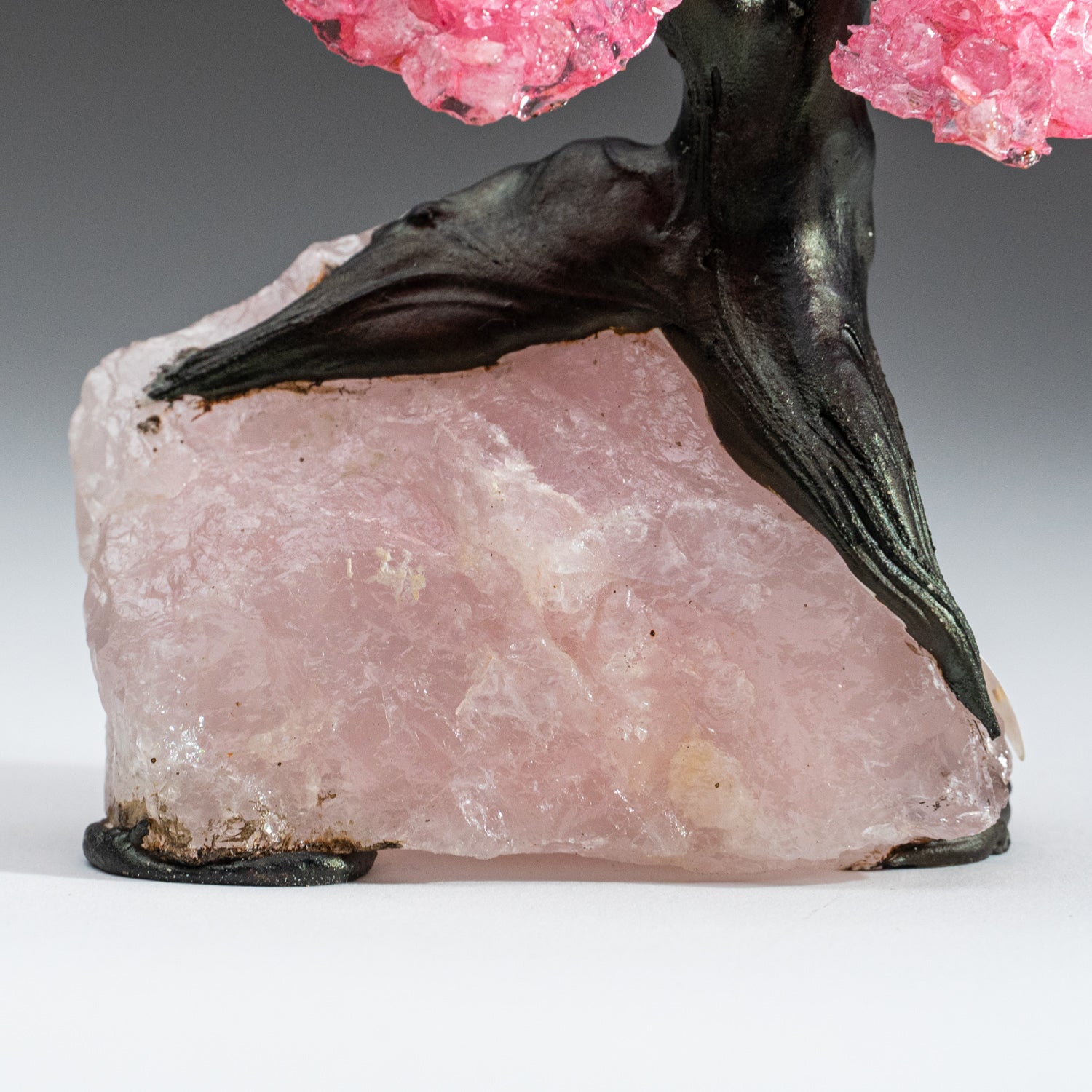 Small - Genuine Rose Quartz Clustered Gemstone Tree on Rose Quartz Matrix (The Love Tree)