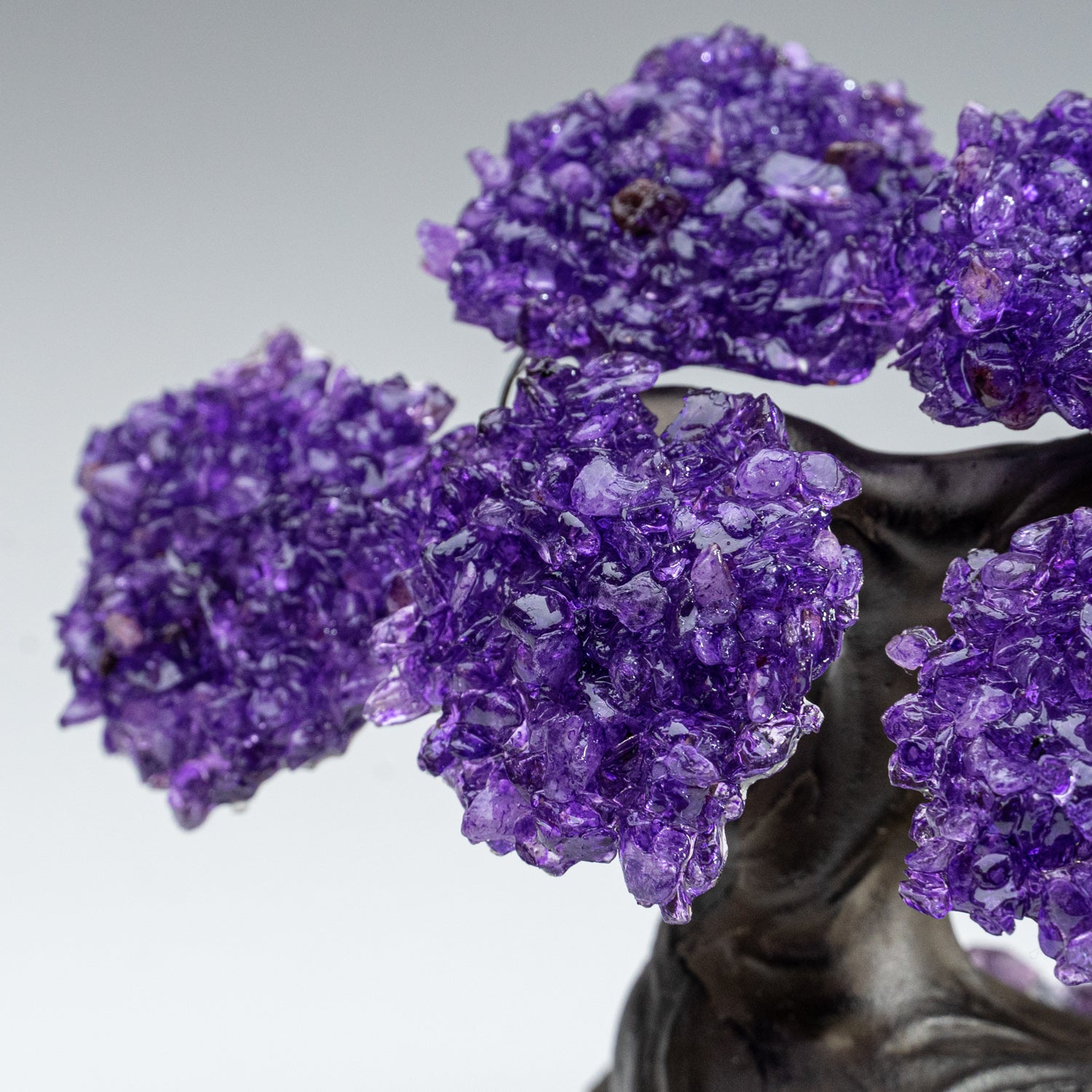 Small - Amethyst Clustered Gemstone Tree on Amethyst Matrix (The Protection Tree)