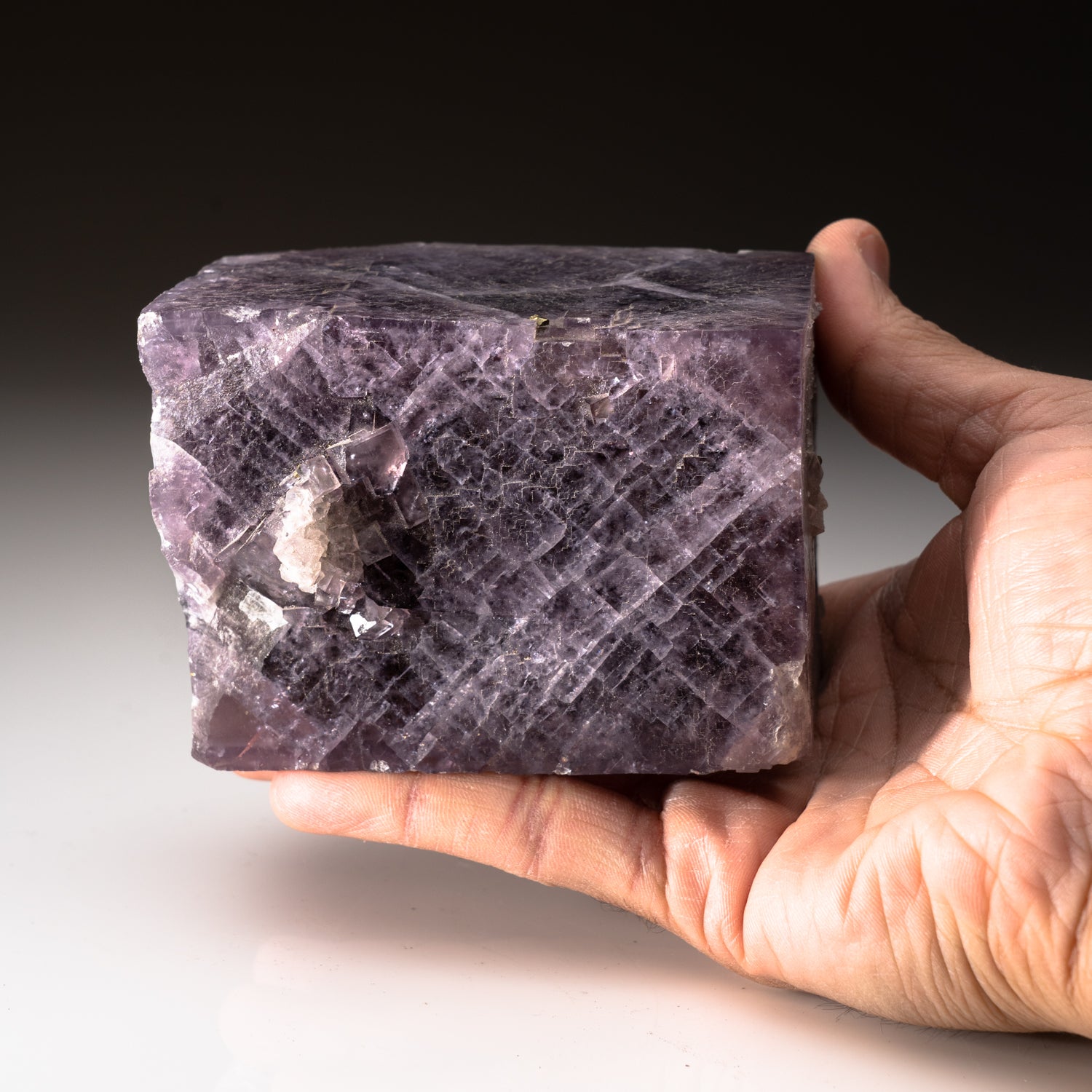 Purple Fluorite Crystal From Caravia-Berbes District, Asturias, Spain