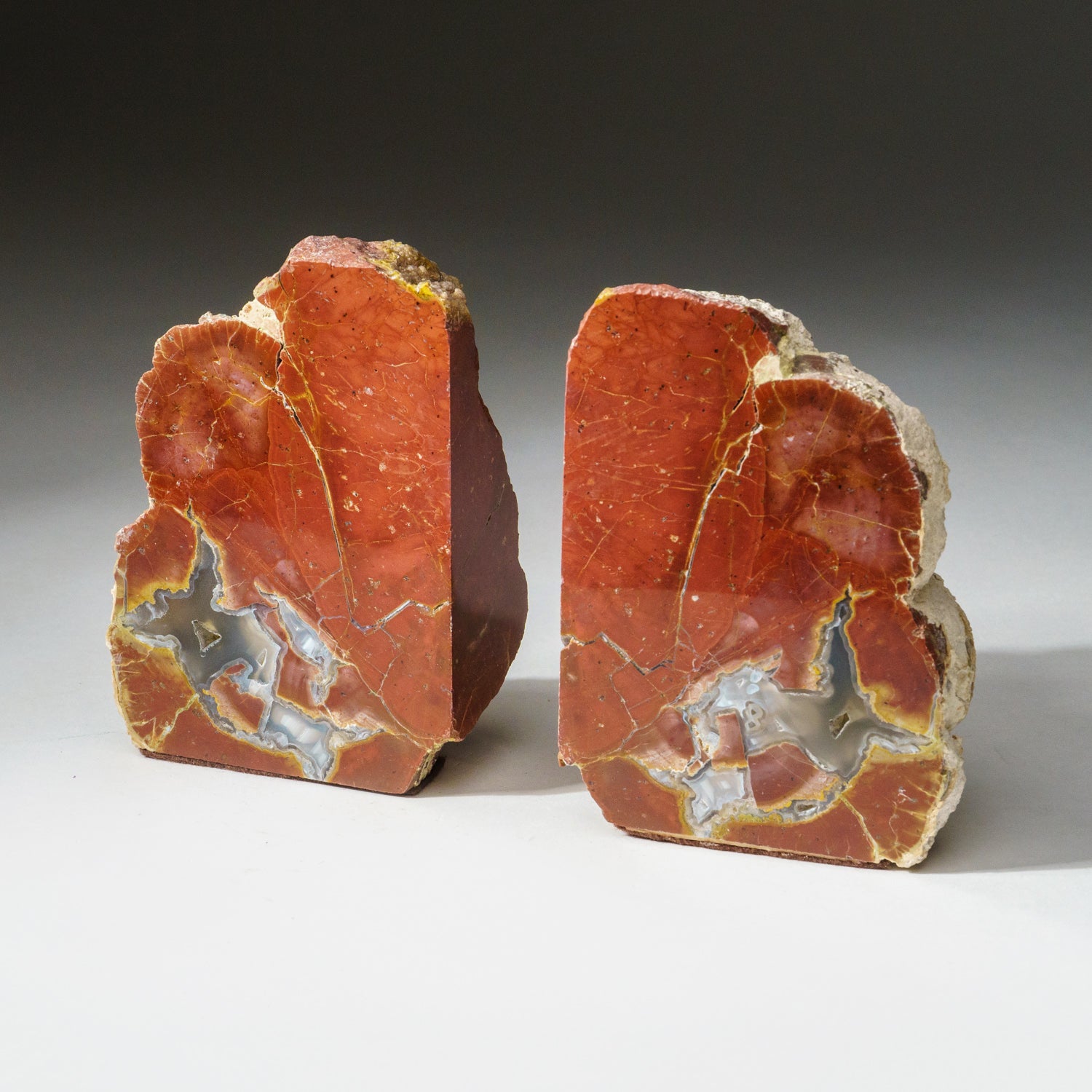 Natural Thunderegg Agate Bookends from Idaho (3 lbs)