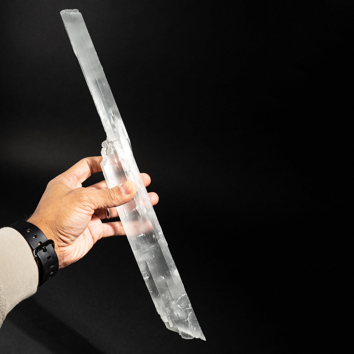 Double Terminated Optical Single Selenite Crystal from Guilin, Guanxi, China