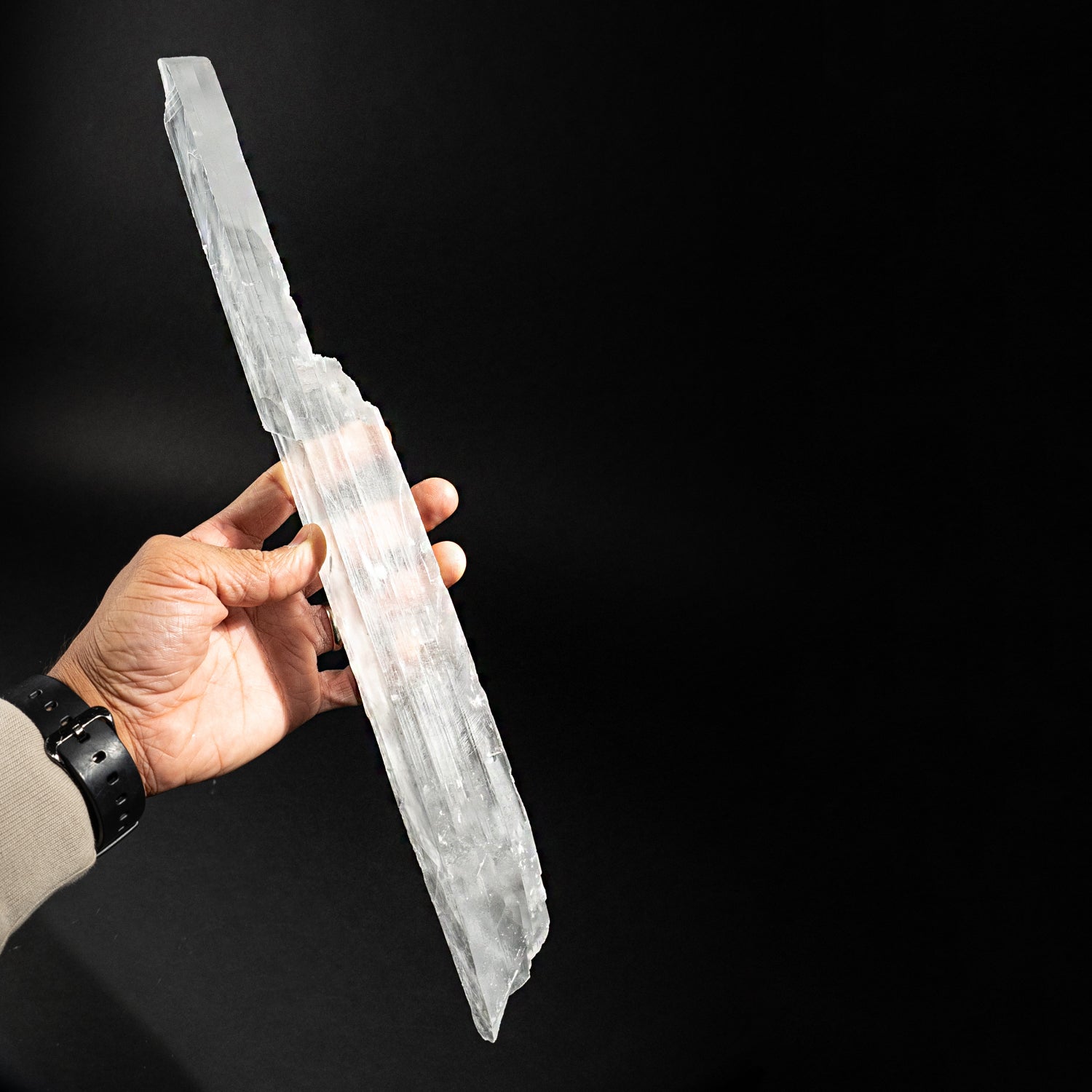 Double Terminated Optical Single Selenite Crystal from Guilin, Guanxi, China