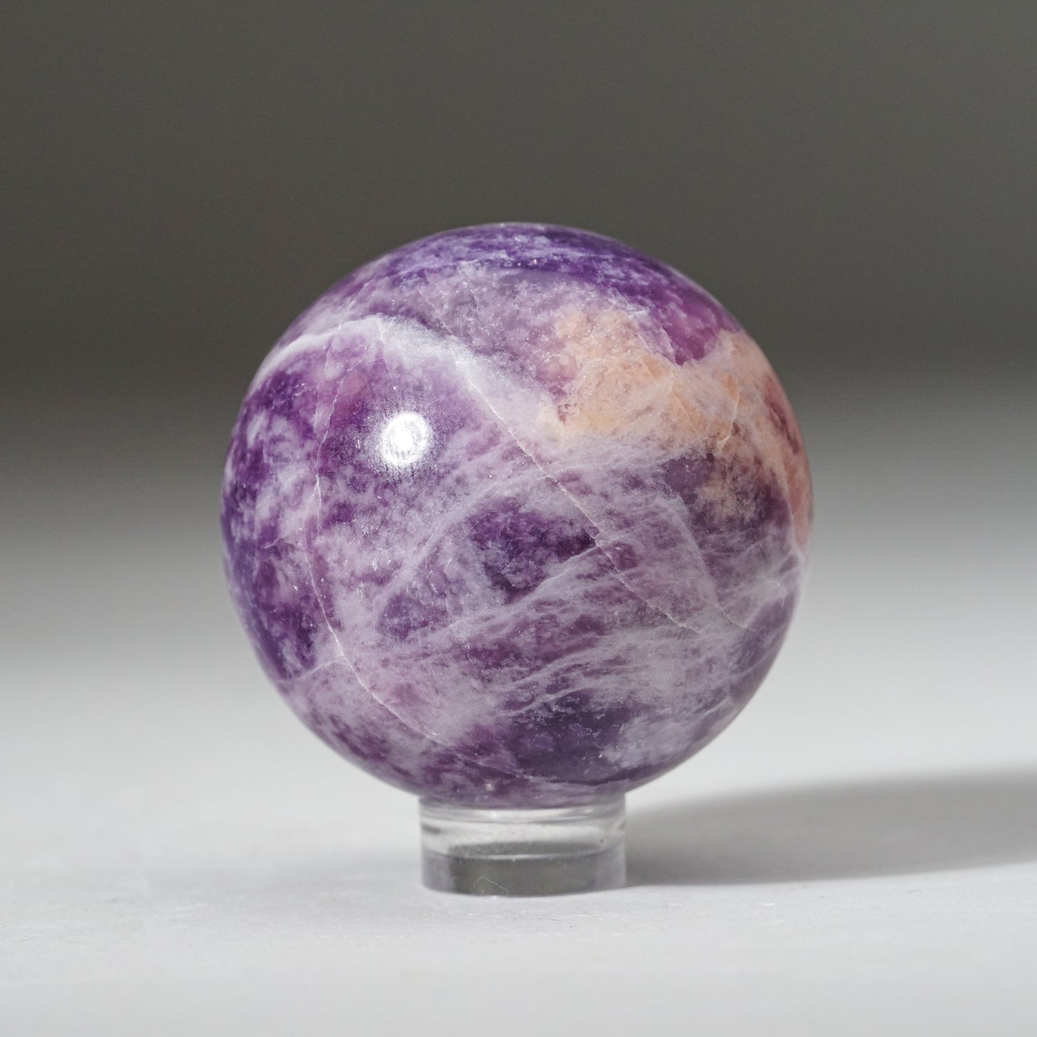 Genuine Polished Lepidolite Sphere (161 grams)