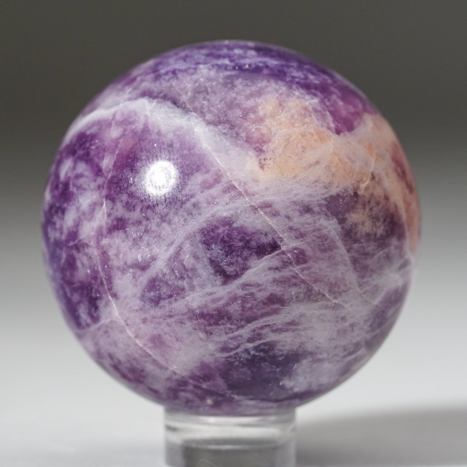 Genuine Polished Lepidolite Sphere (161 grams)