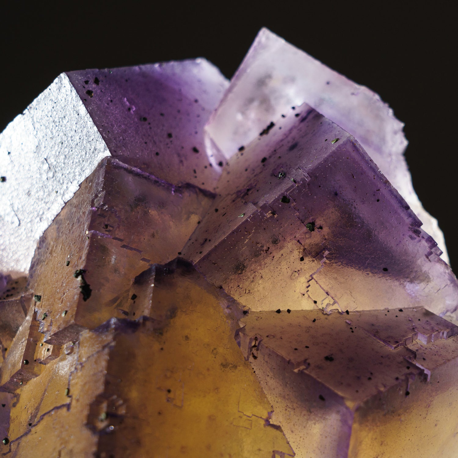 Purple Yellow Fluorite from Elmwood Mine, Carthage, Smith County, Tennessee