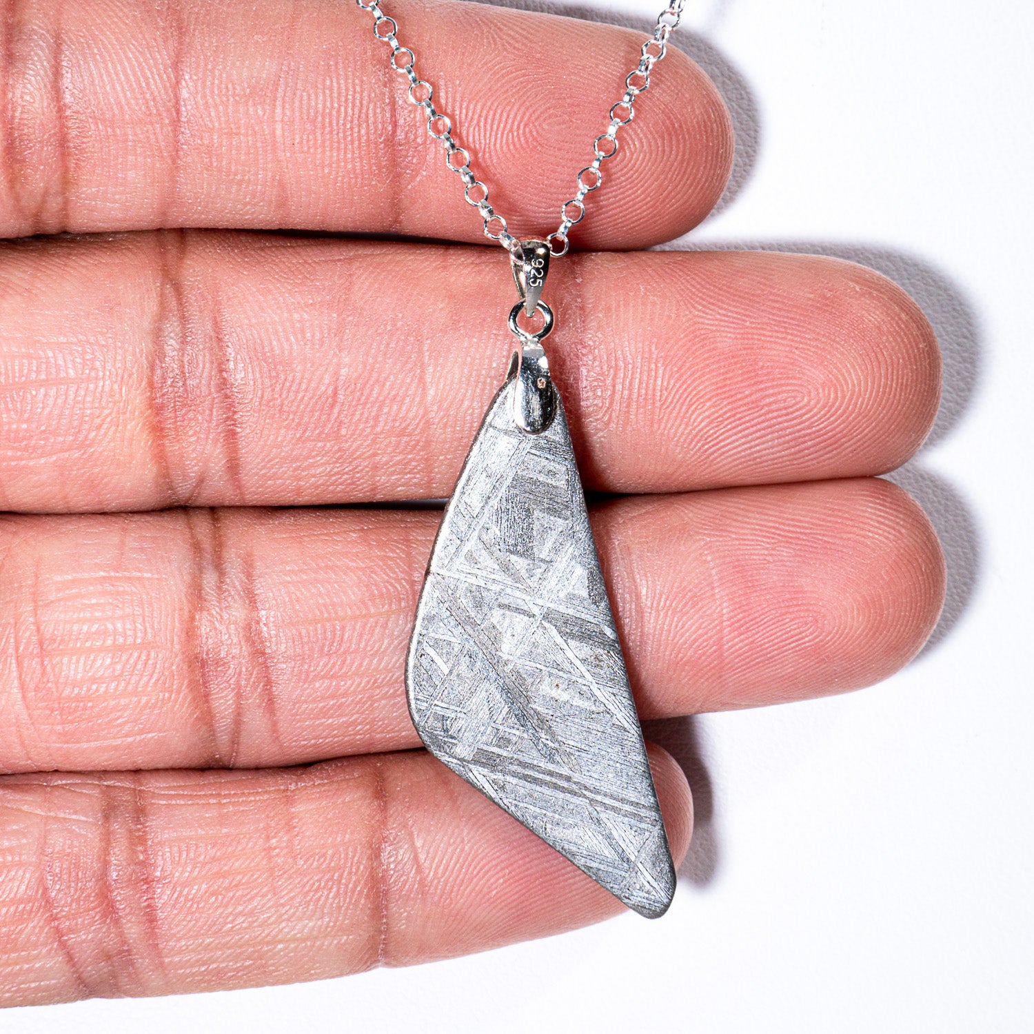 Polished Seymchan Meteorite pendant (5.6 grams) with 18" Sterling Silver Chain