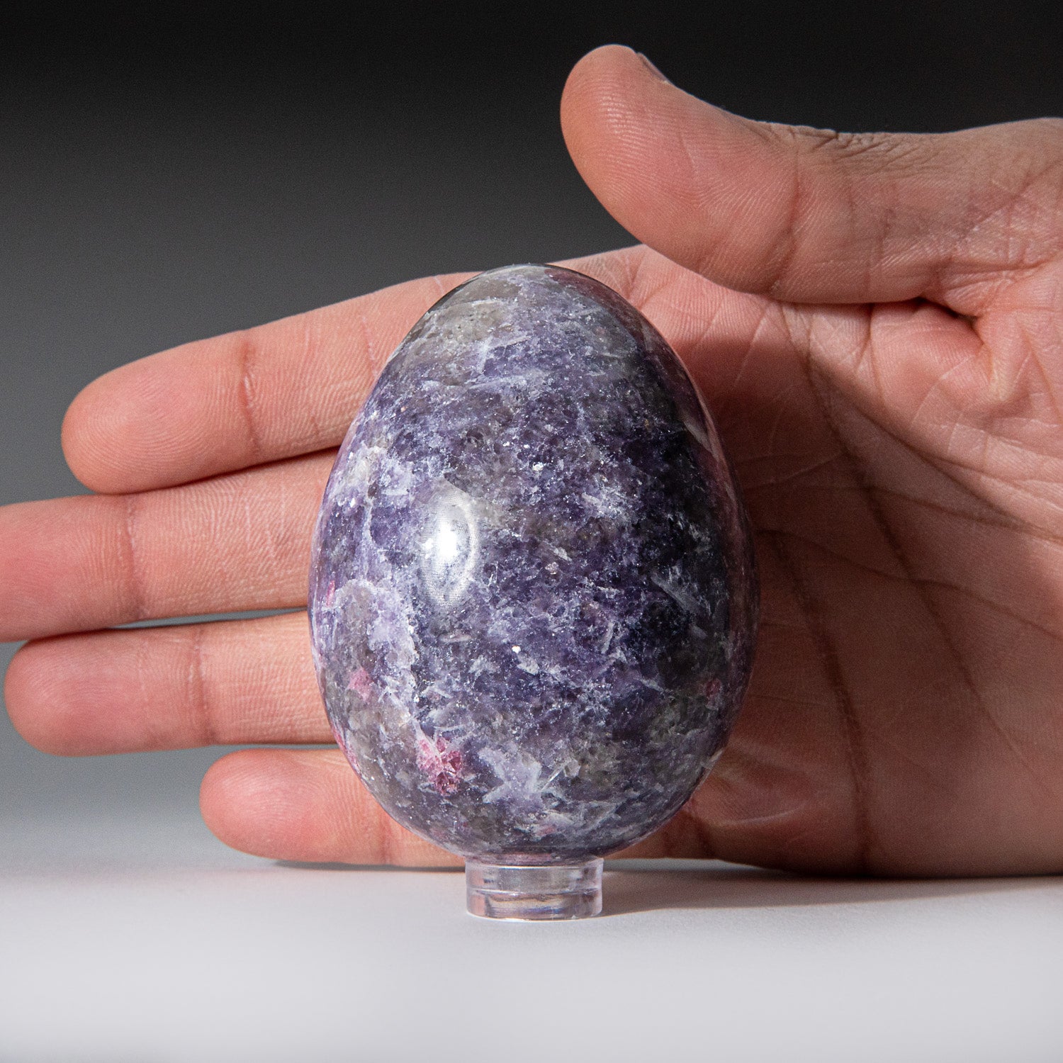 Genuine Polished Lepidolite (2.5") Egg from Madagascar