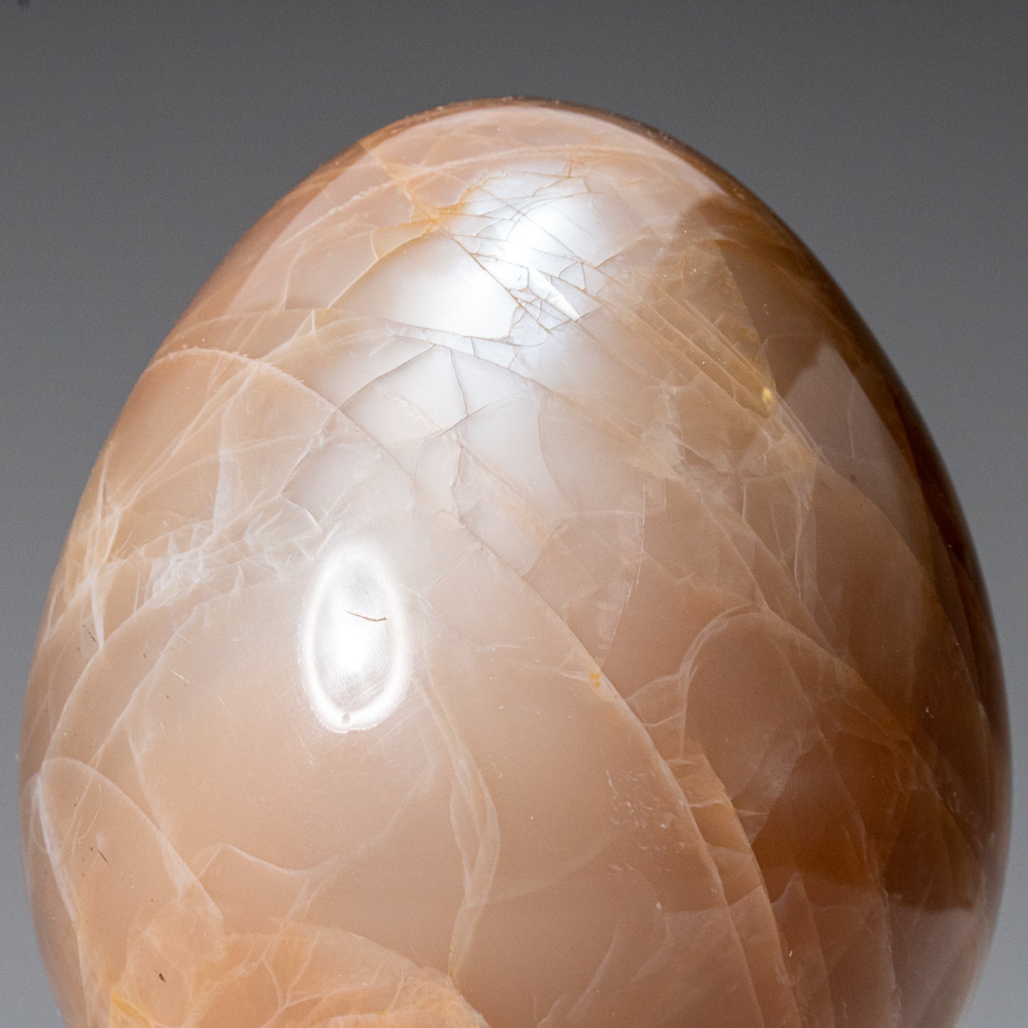 Genuine Polished Peach Moonstone (2.5") Egg from Madagascar