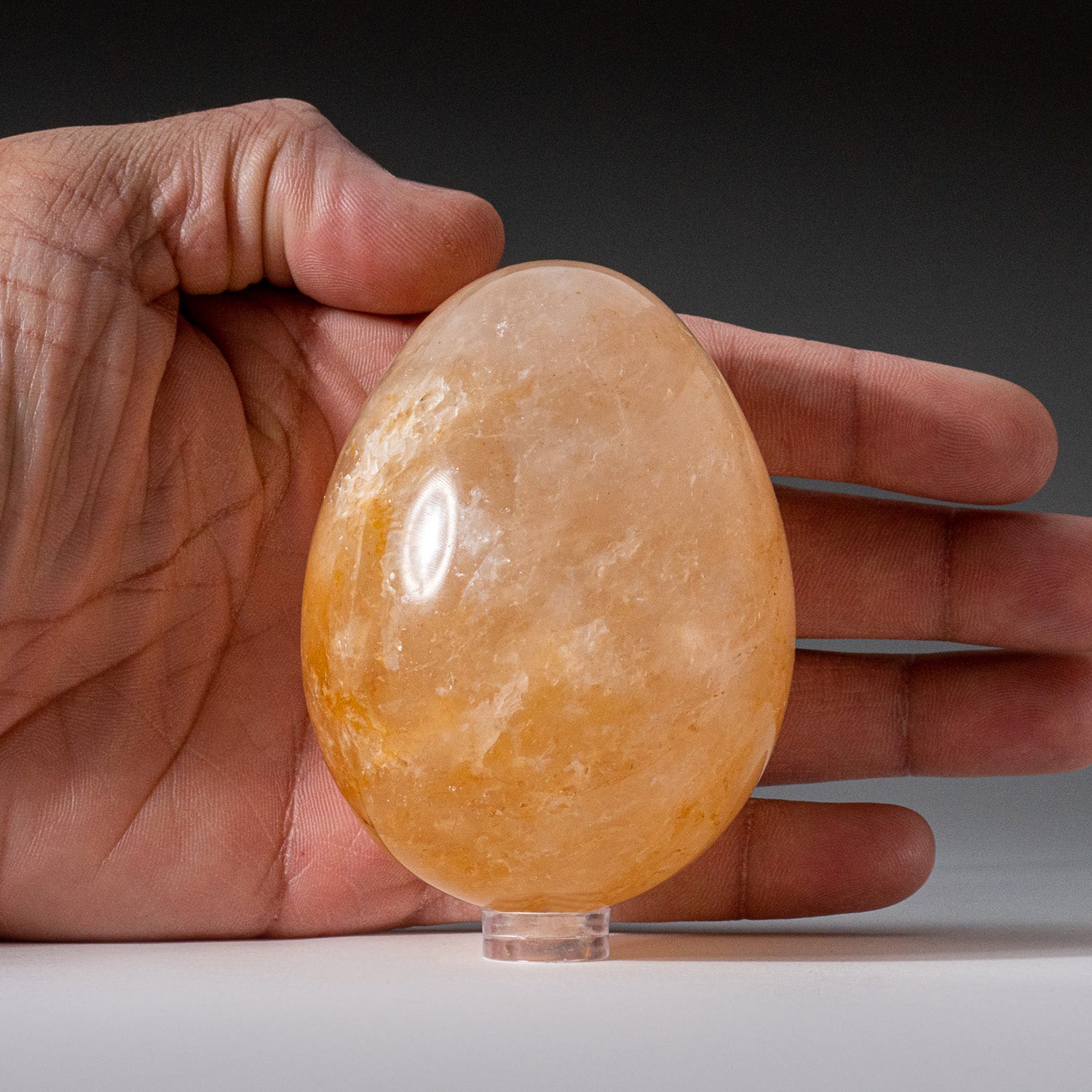Genuine Polished Lemon Quartz (3") Egg from Madagascar