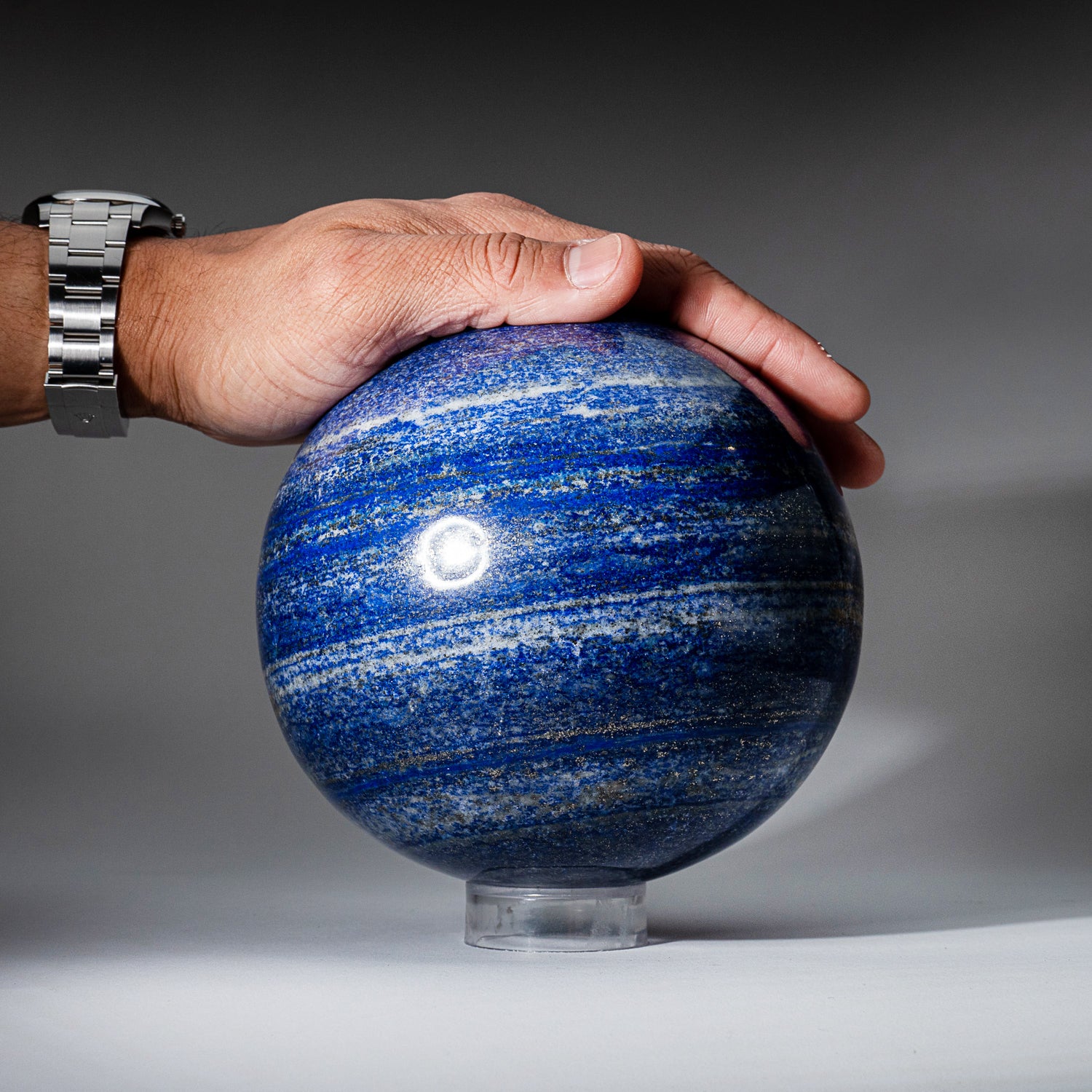 Polished Lapis Lazuli Sphere from Afghanistan (5.5", 11 lbs)