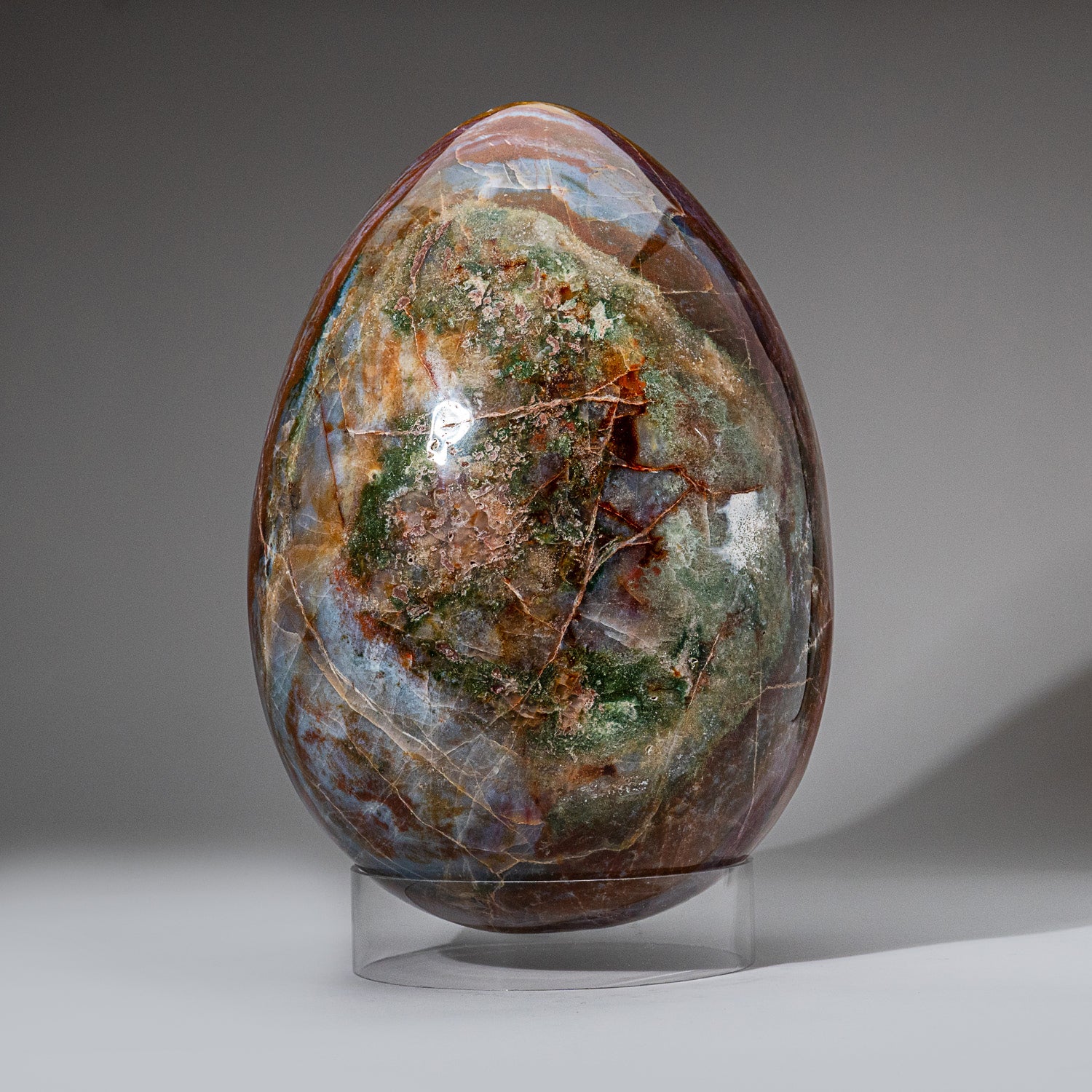 Huge Genuine Polished Ocean Jasper Egg from Madagascar (48 lbs)