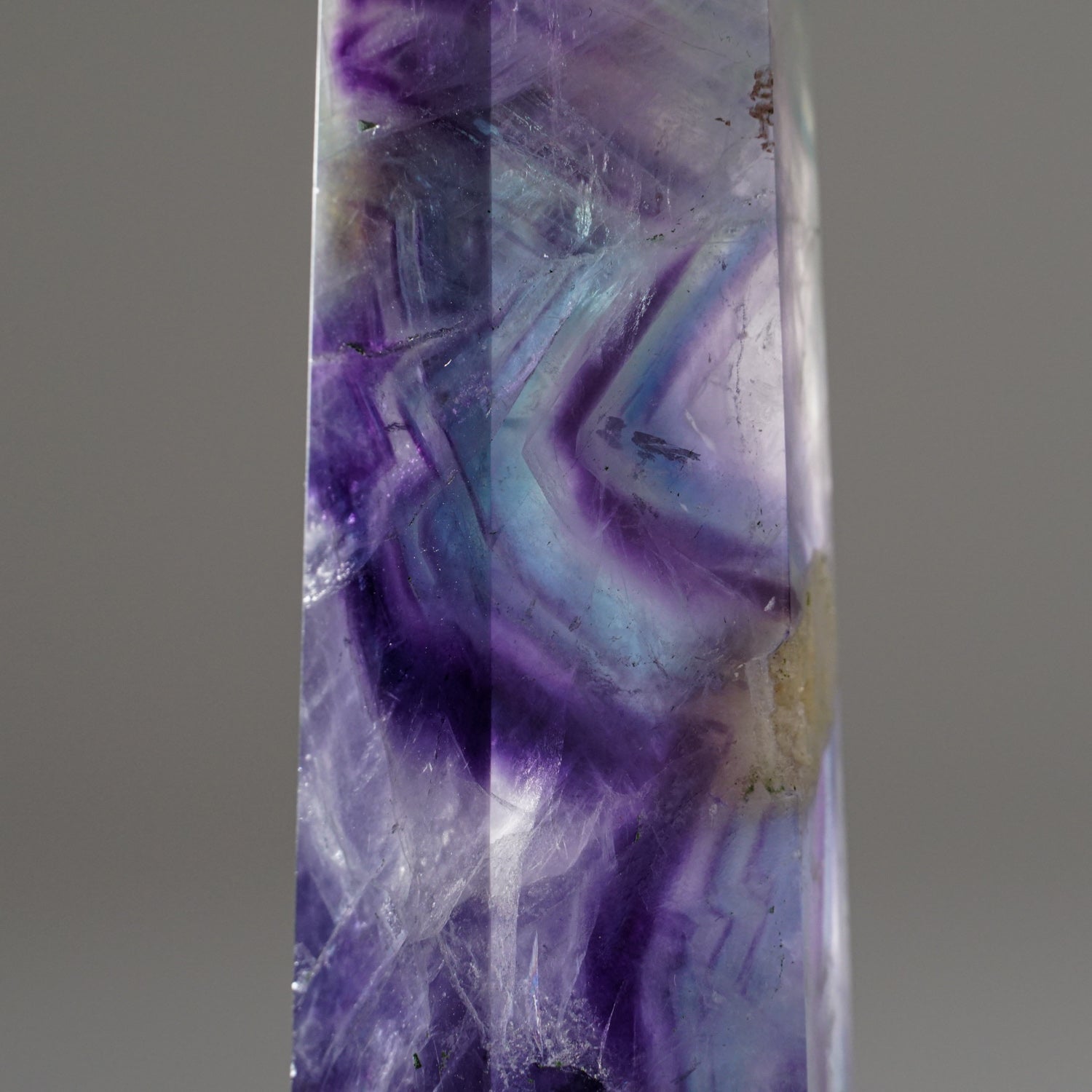 Polished Rainbow Fluorite Point From Mexico (282.7 grams)