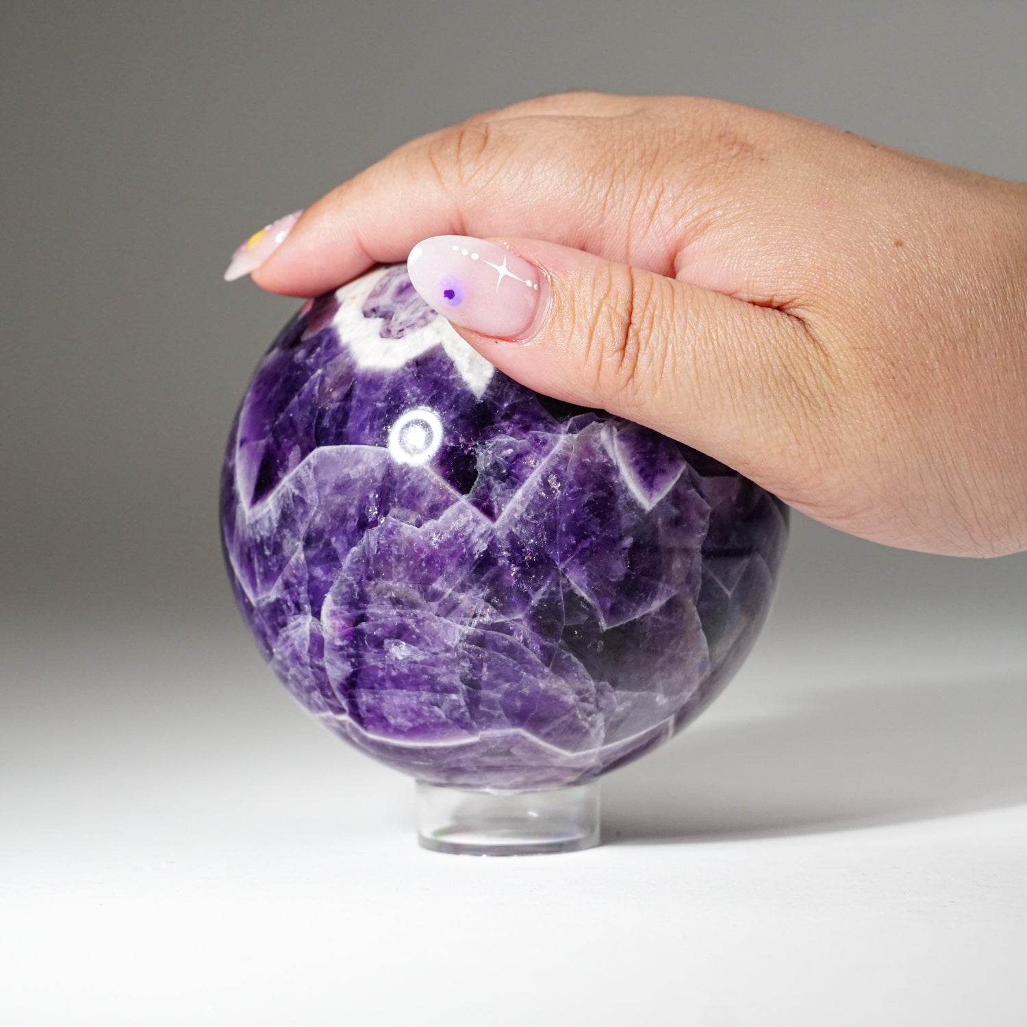 Polished Amethyst Crystal Ball