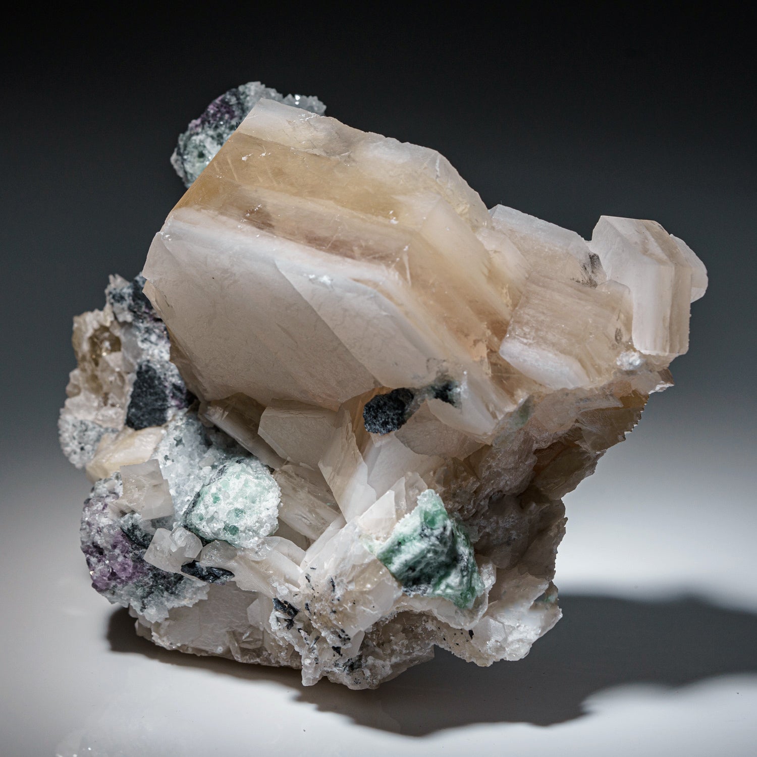 White Calcite from Huanggang Mine, Kèshíkèténg Qí, Chifeng, Inner Mongolia, China