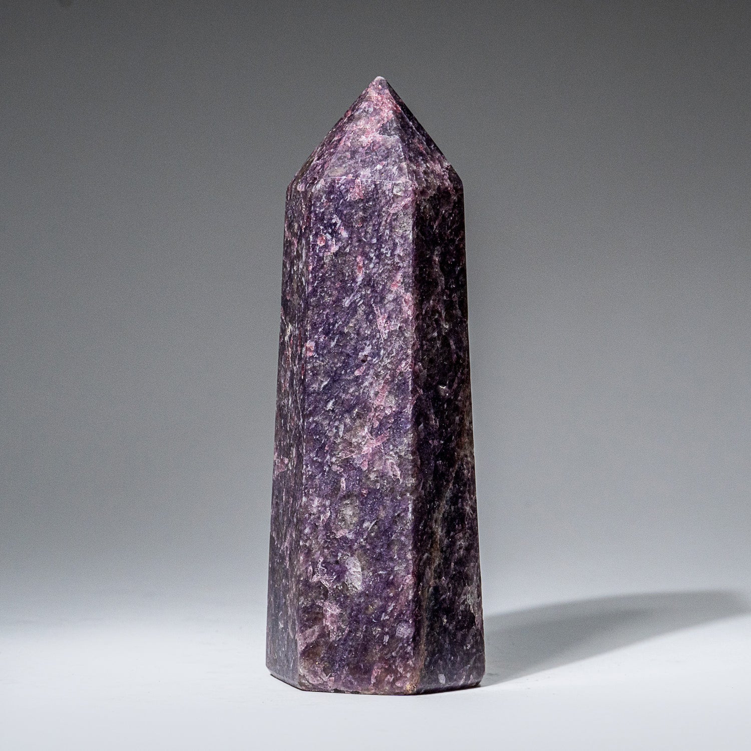 Genuine Polished Lepidolite Point from Madagascar (1.6 lbs)