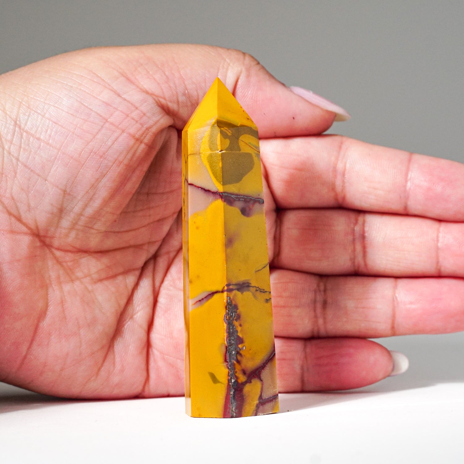 Genuine Polished Mookaite Point from Madagascar (50.8 grams)
