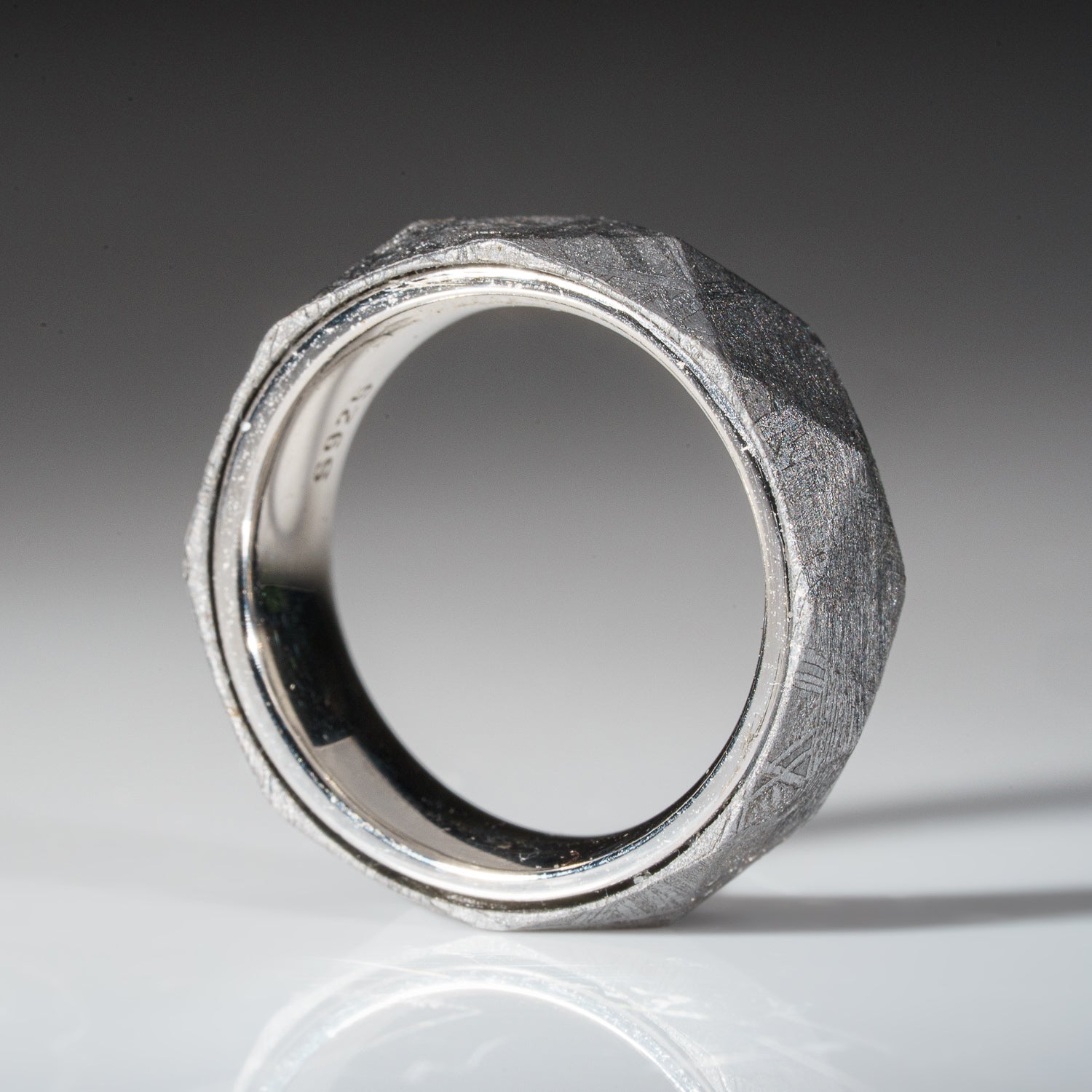Meteorite Ring with Real Gold Liner | Meteorite ring, Black ceramic ring,  Mens wedding rings black