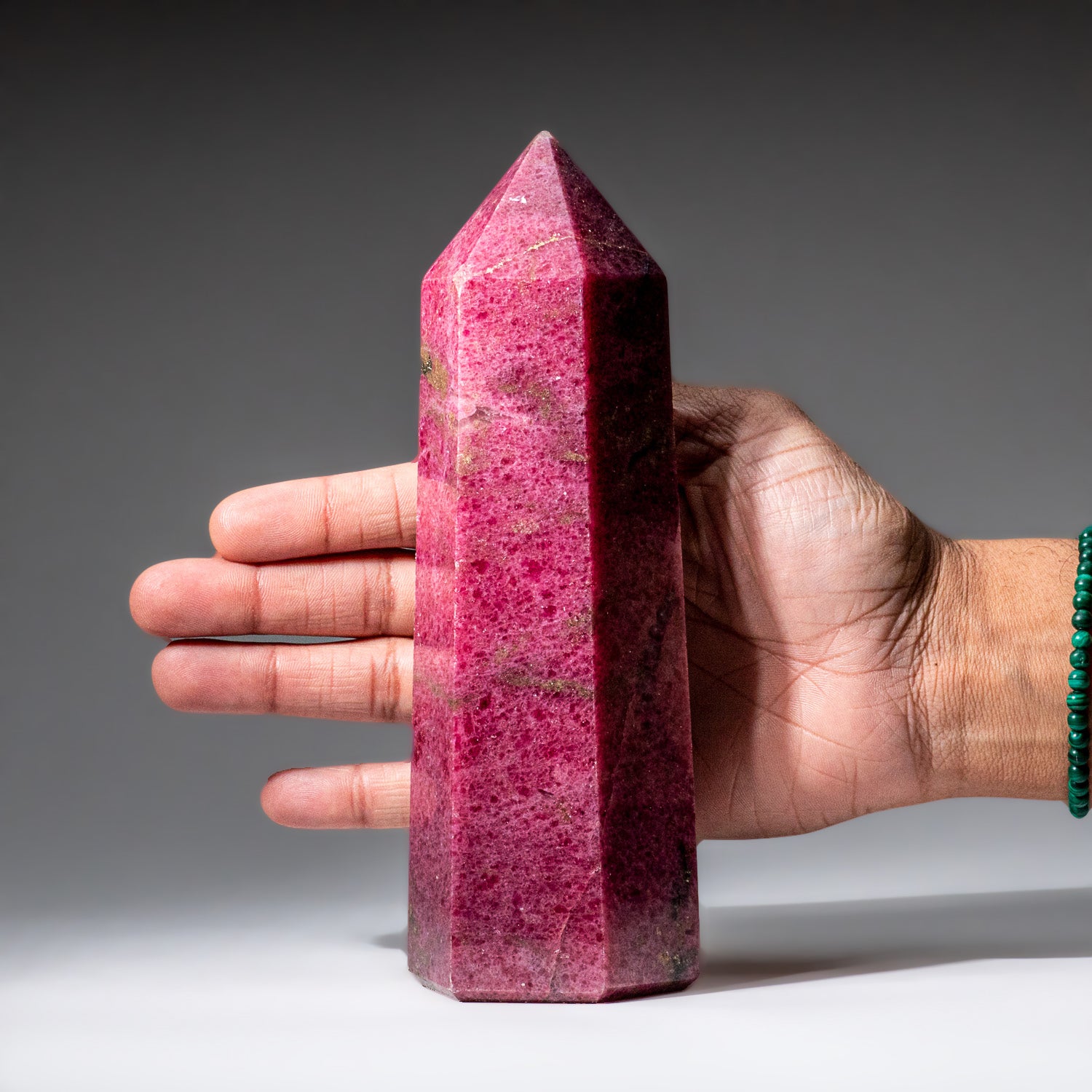 Genuine Polished Imperial Rhodonite Point from Madagascar (3 lbs)