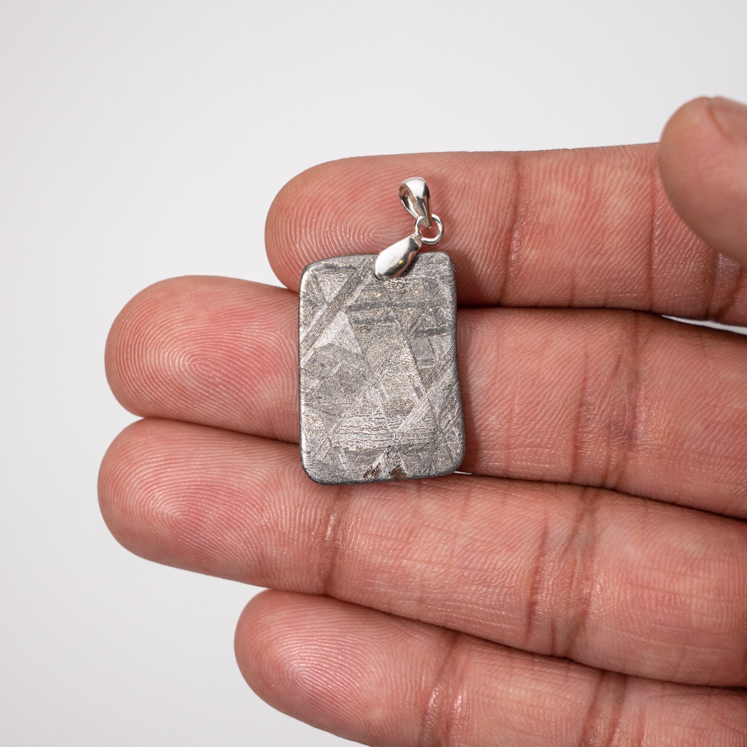 Polished Seymchan Meteorite pendant (8.2 grams) with 18" Sterling Silver Chain