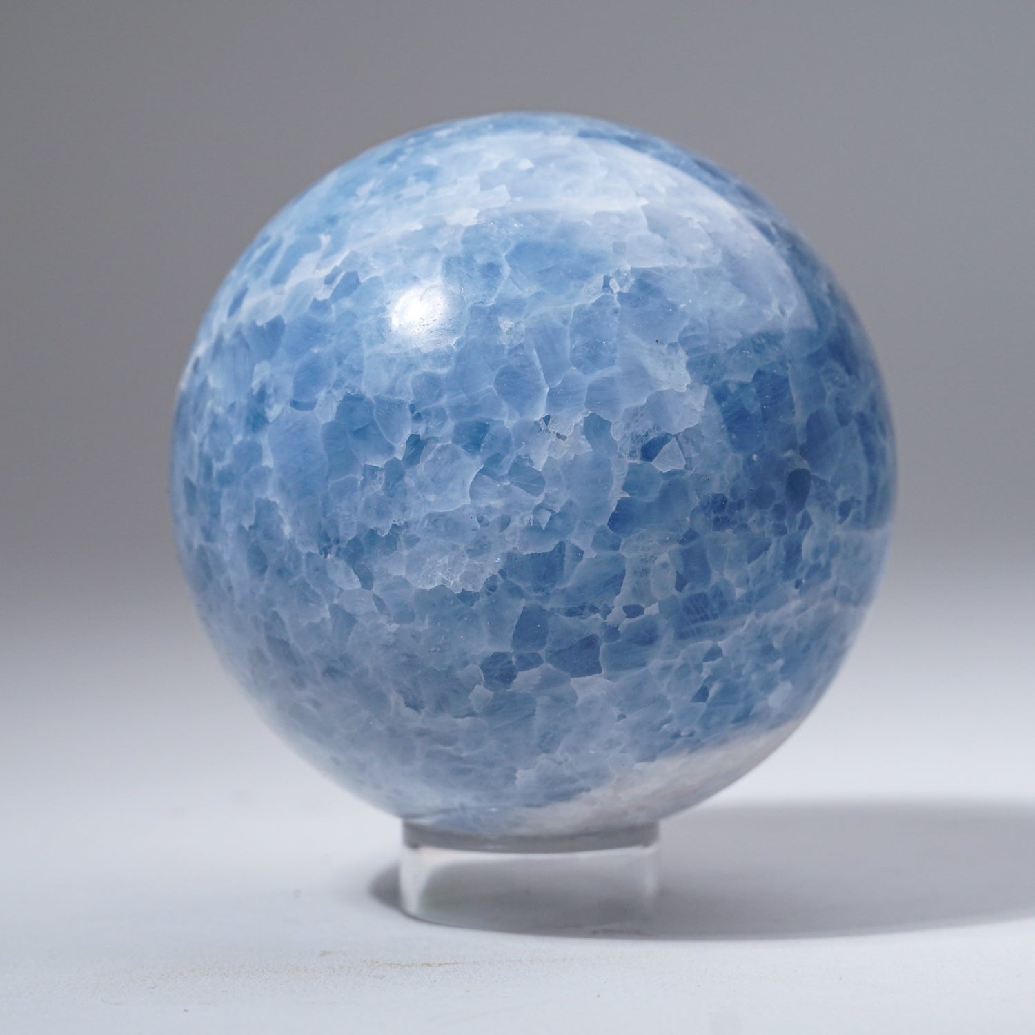 Blue Calcite Polished Sphere from Mexico (3.5", 2 lbs)