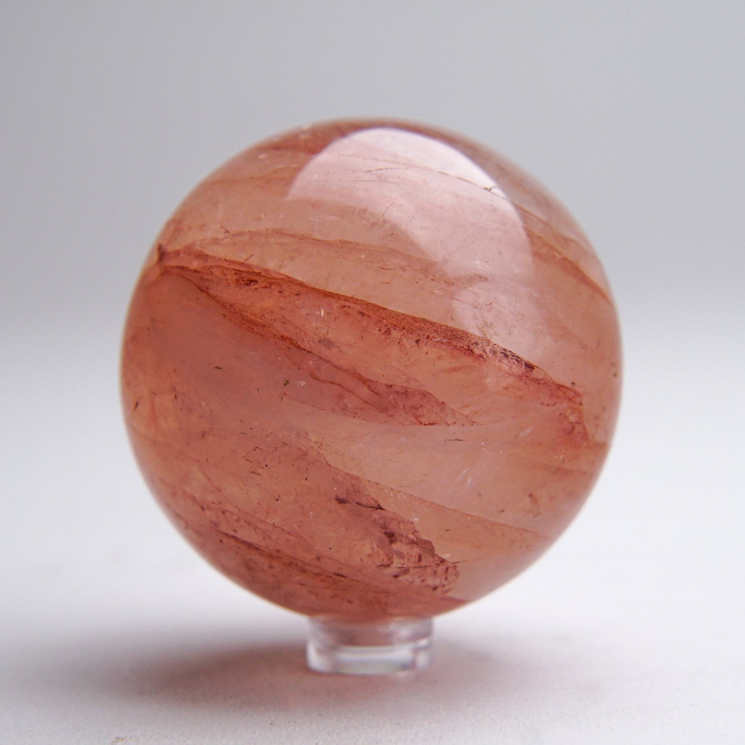 Polished Strawberry Quartz (2.25") Sphere from Madagascar