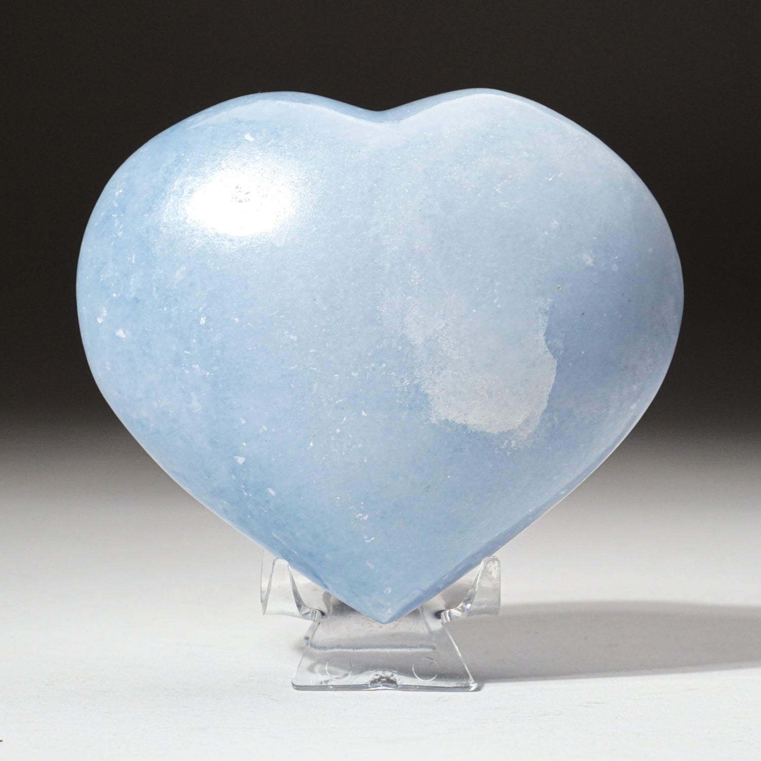 Genuine Polished Blue Calcite Heart from Mexico (1.5 lbs)