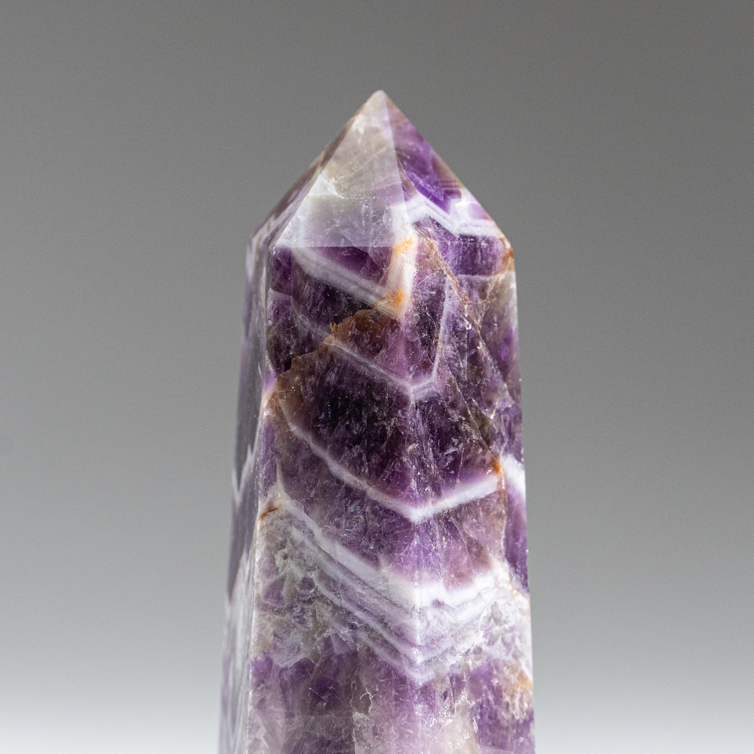 Polished Chevron Amethyst Point from Brazil (113 grams)