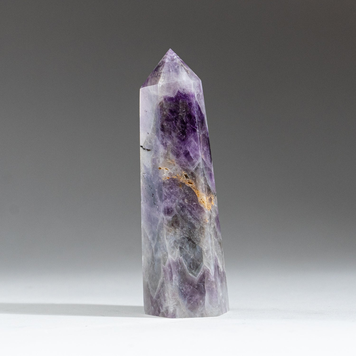 Polished Chevron Amethyst Point from Brazil (179.5 grams)
