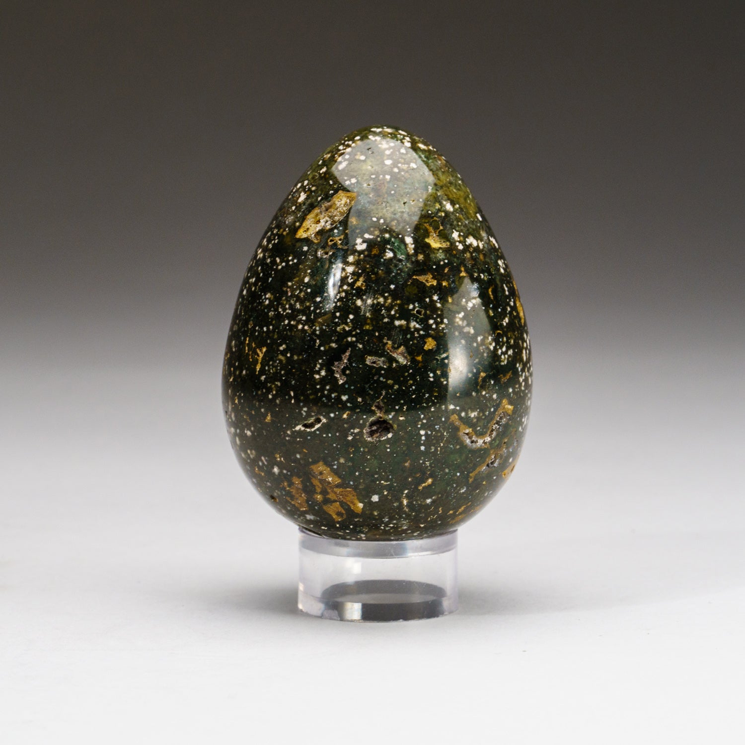 Genuine Polished Ocean Jasper Egg (202.4 grams)