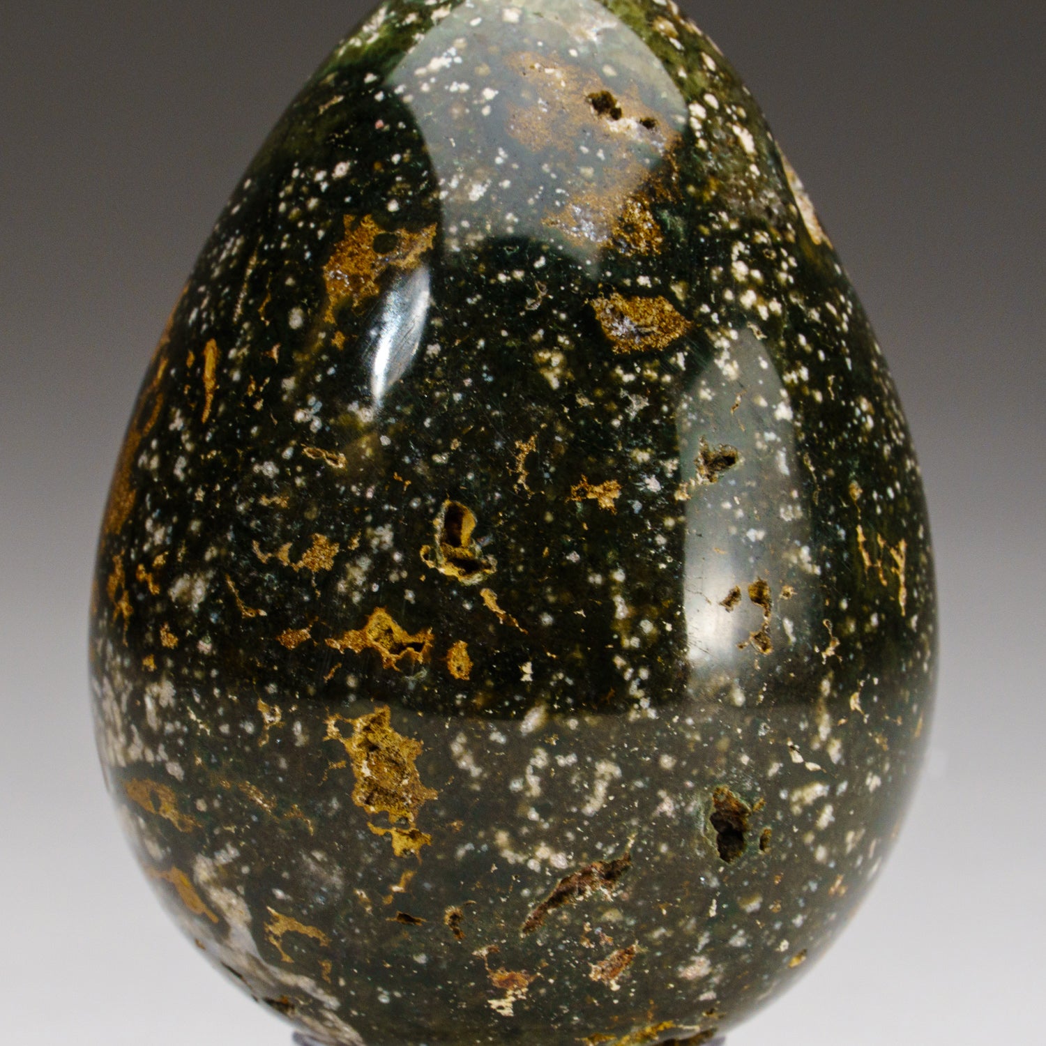 Genuine Polished Ocean Jasper Egg (202.4 grams)