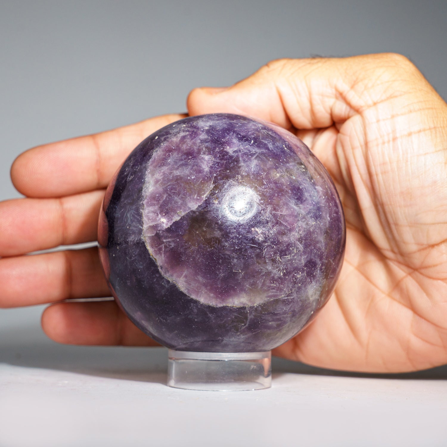 Genuine Polished Gemmy Amethyst Sphere from Brazil (2.5", 1.35 lbs)
