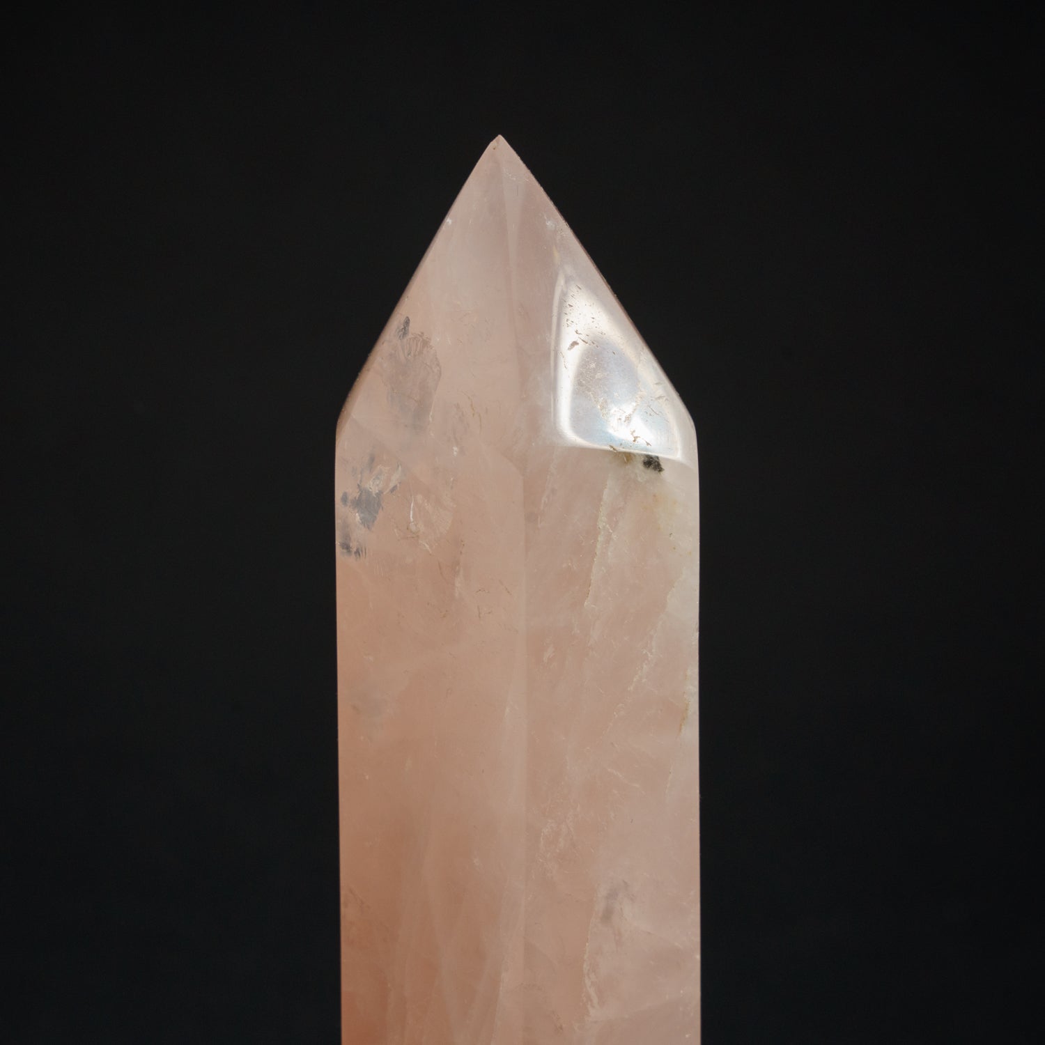 Polished Rose Quartz Obelisk from Brazil (1.2 lbs)