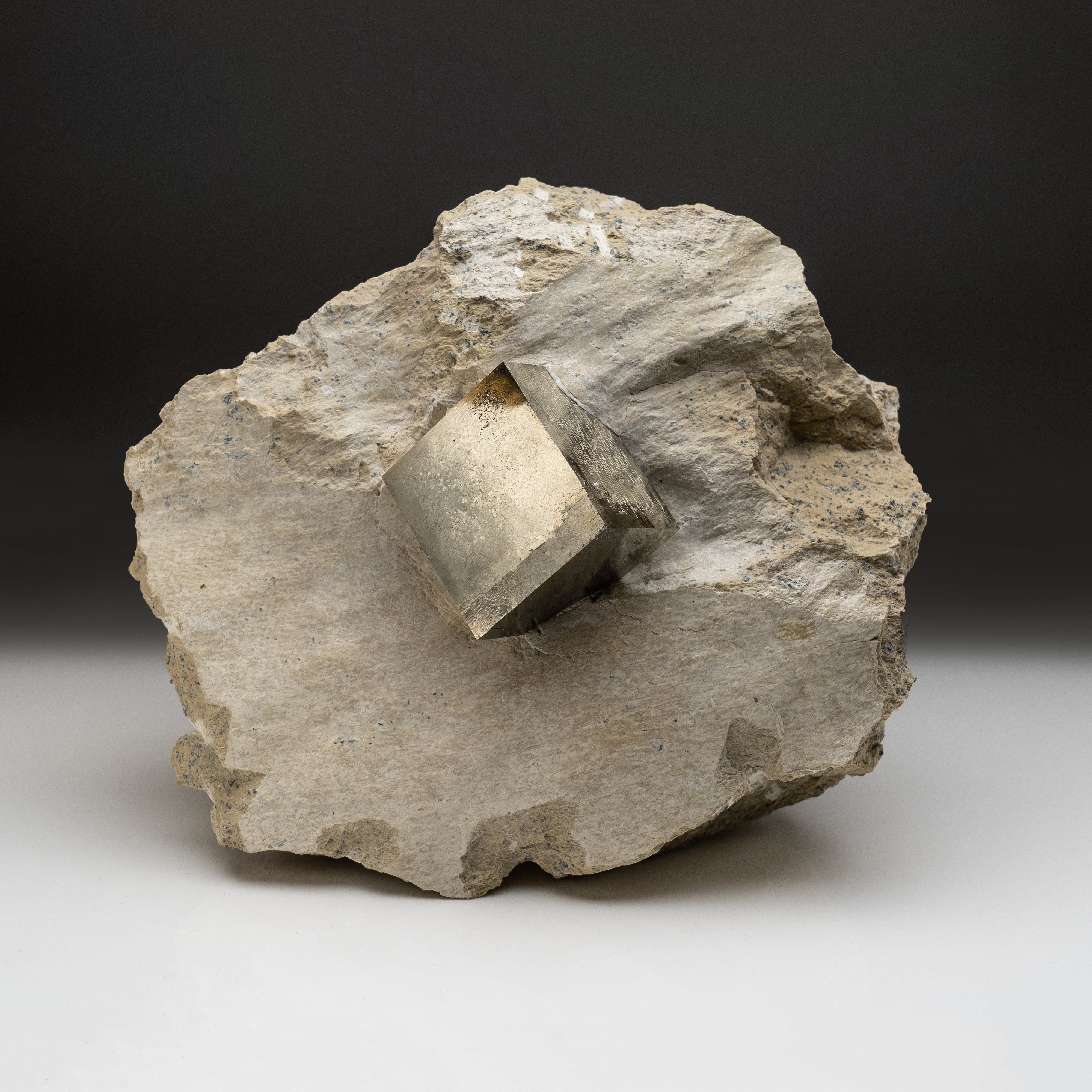 Large Pyrite on Matrix From Victoria Mine, Navajún, La Rioja, Spain
