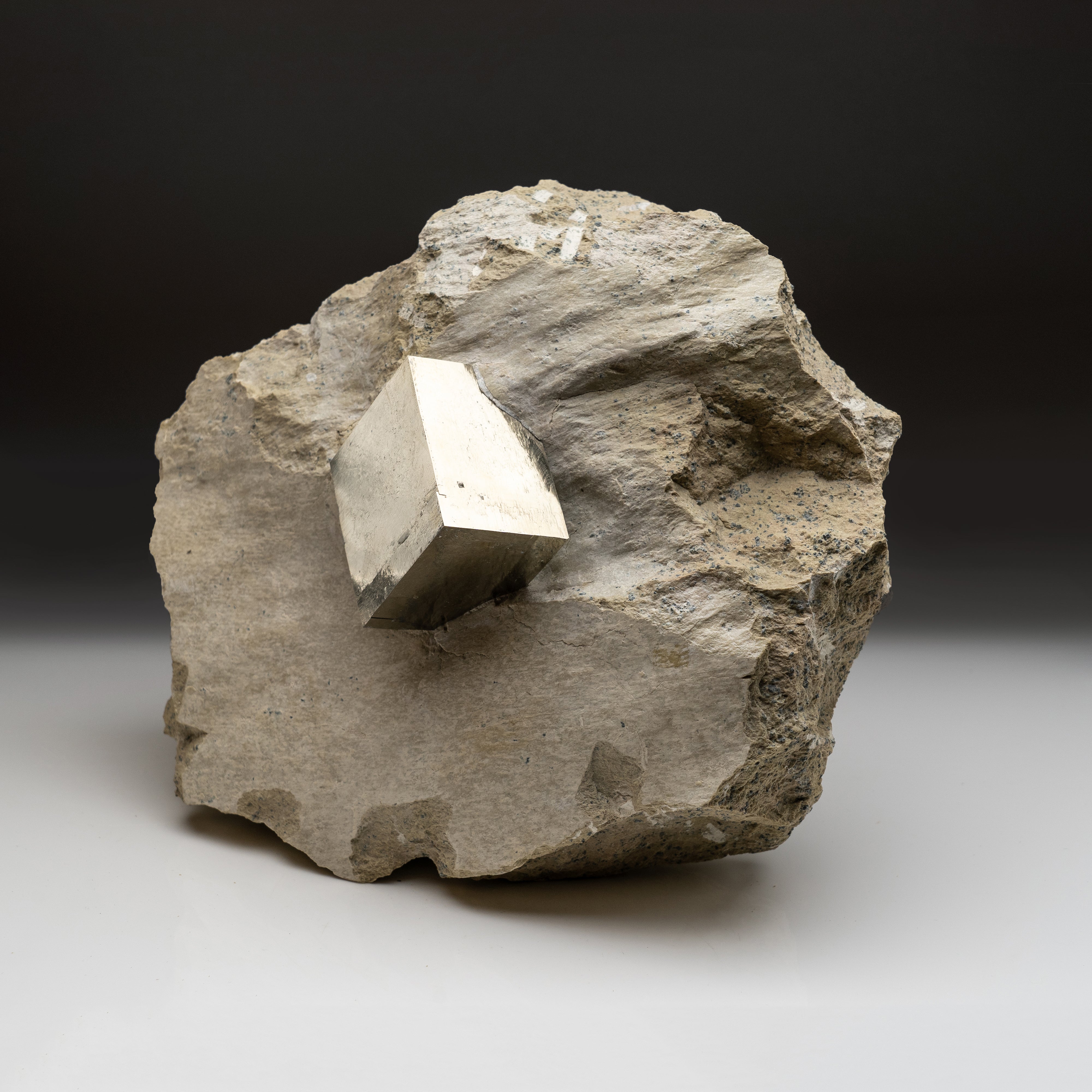 Large Pyrite on Matrix From Victoria Mine, Navajún, La Rioja, Spain