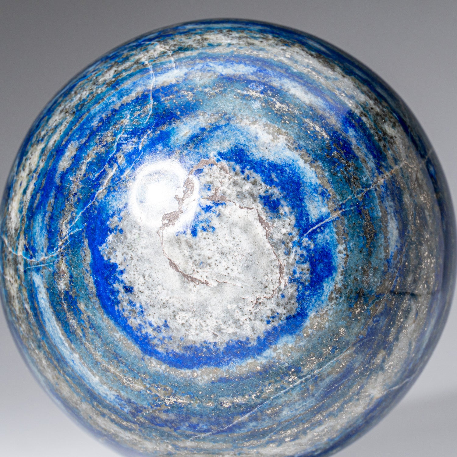Polished Lapis Lazuli Sphere from Afghanistan (4", 3.5 lbs)