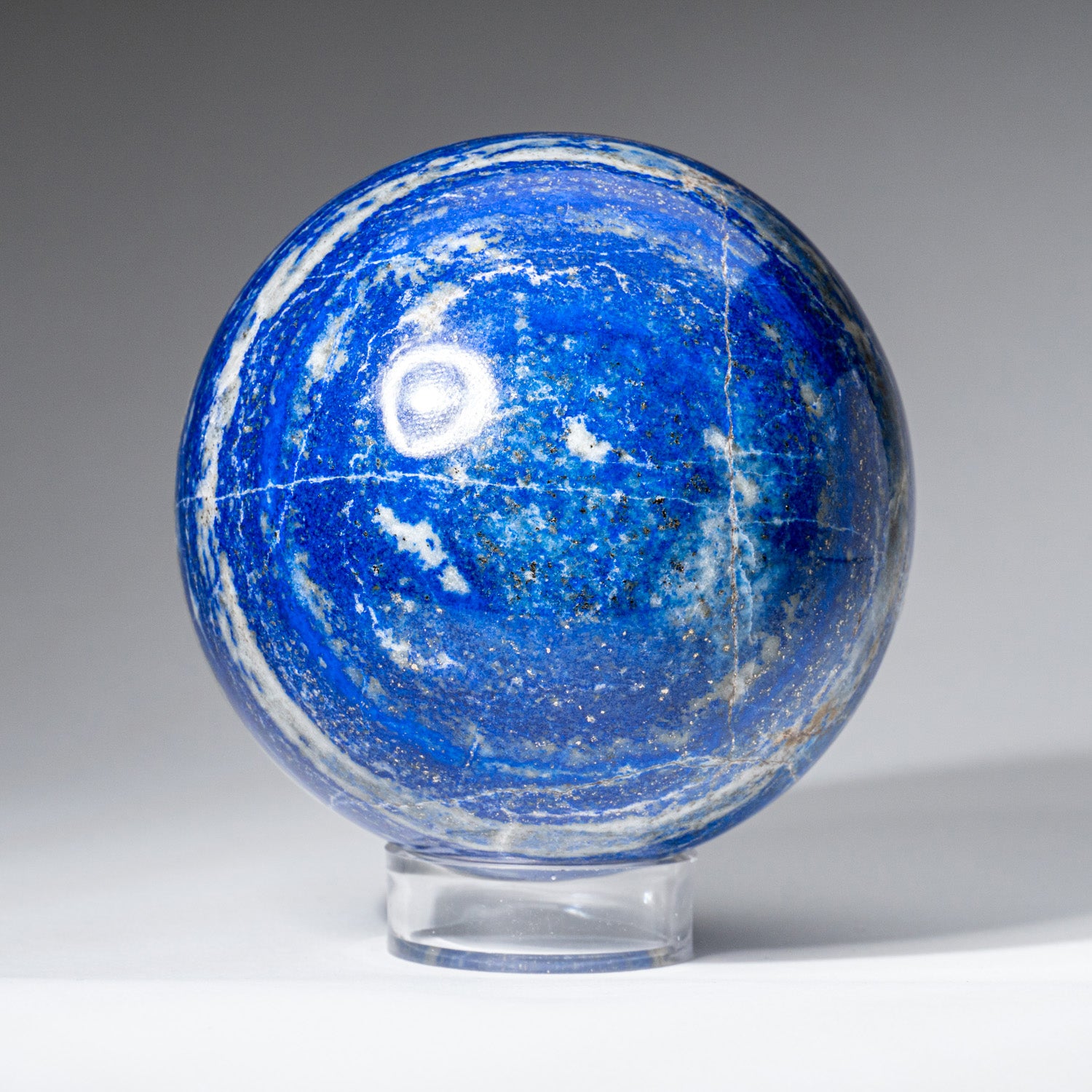 Polished Lapis Lazuli Sphere from Afghanistan (4", 4 lbs)